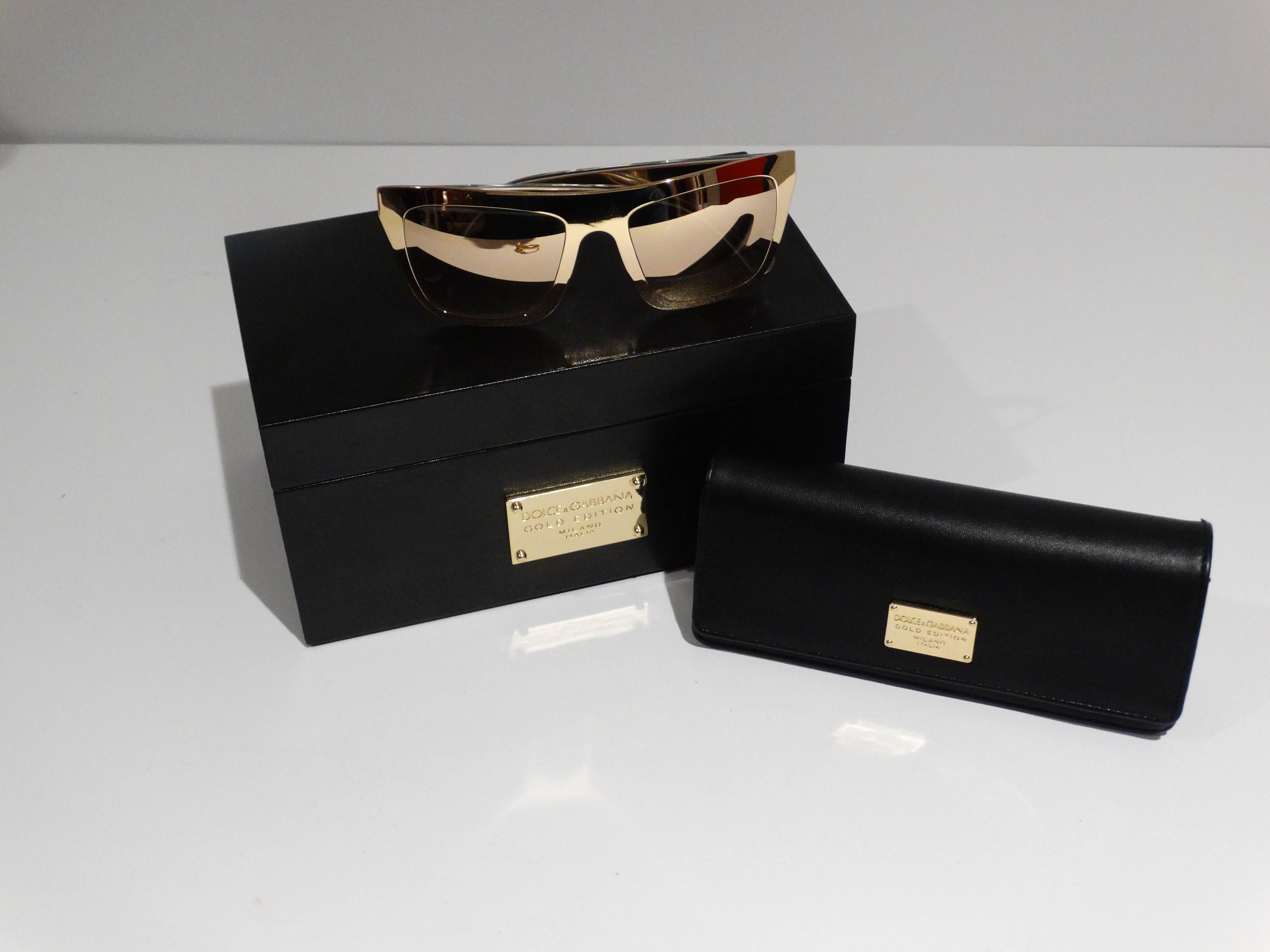 dolce and gabbana gold sunglasses