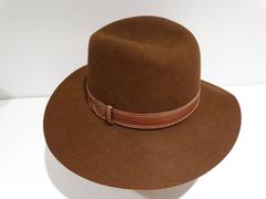 Rare 1970s Gucci G Tobacco Felt Wide Brim Hat