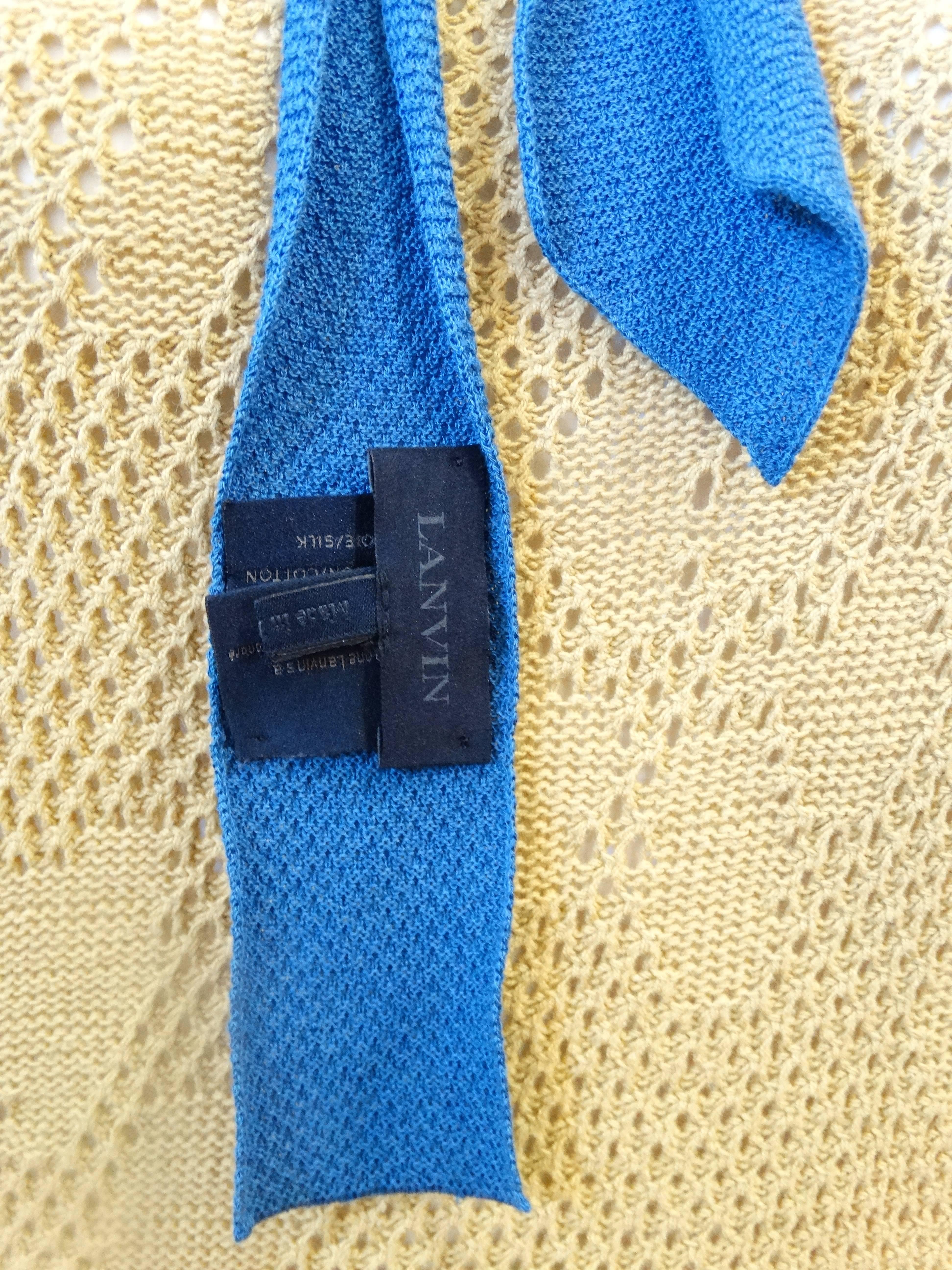 2002 Lanvin Pique Stitch Western Schleife Halskette  für Damen oder Herren