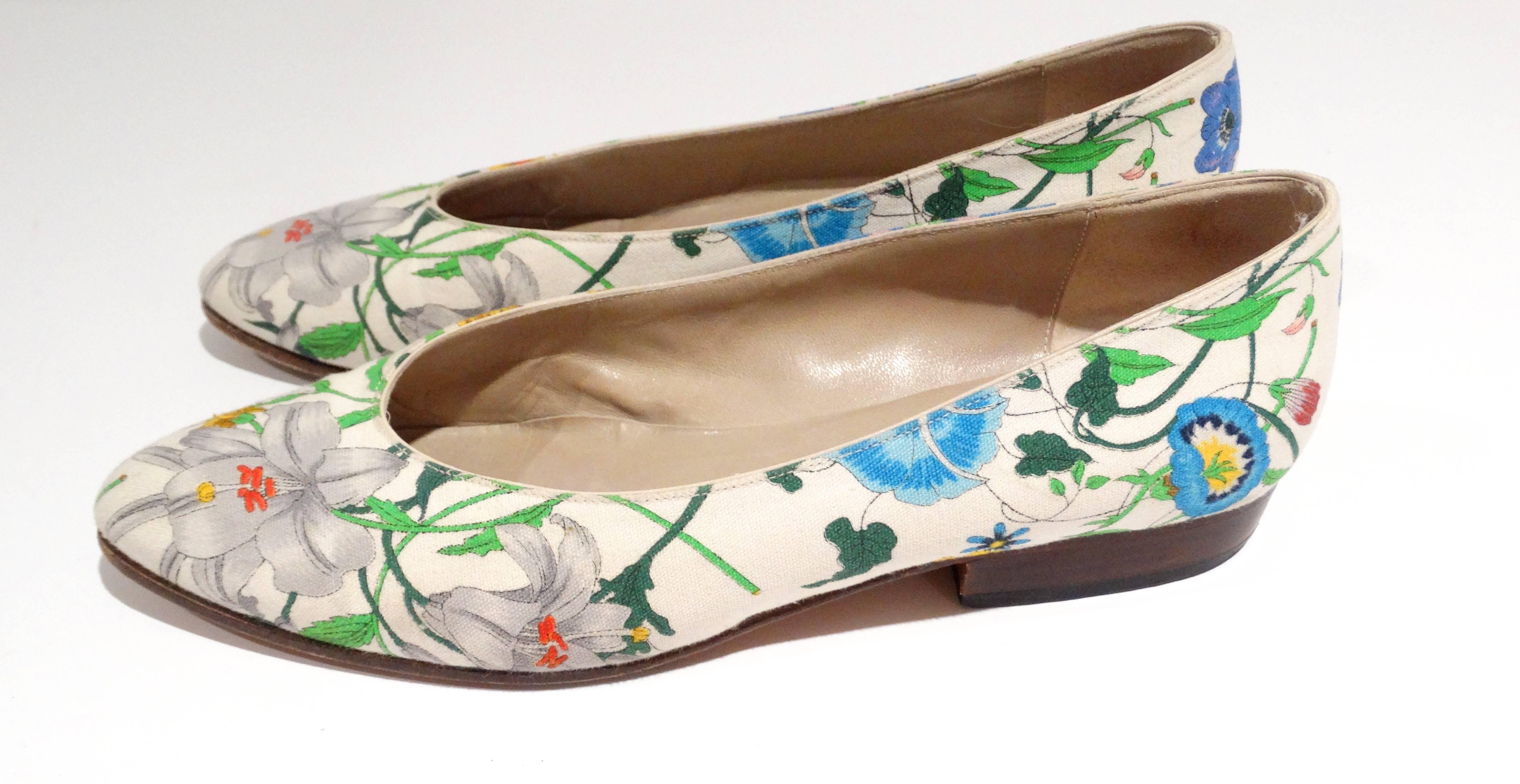 Ballerine Gucci anni '80 con stampa 
