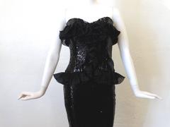 Rare 1980s Gucci Sequins Cocktail Dress