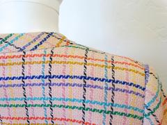 1980s Valentino Pastel" Rainbow" Tweed Jacket
