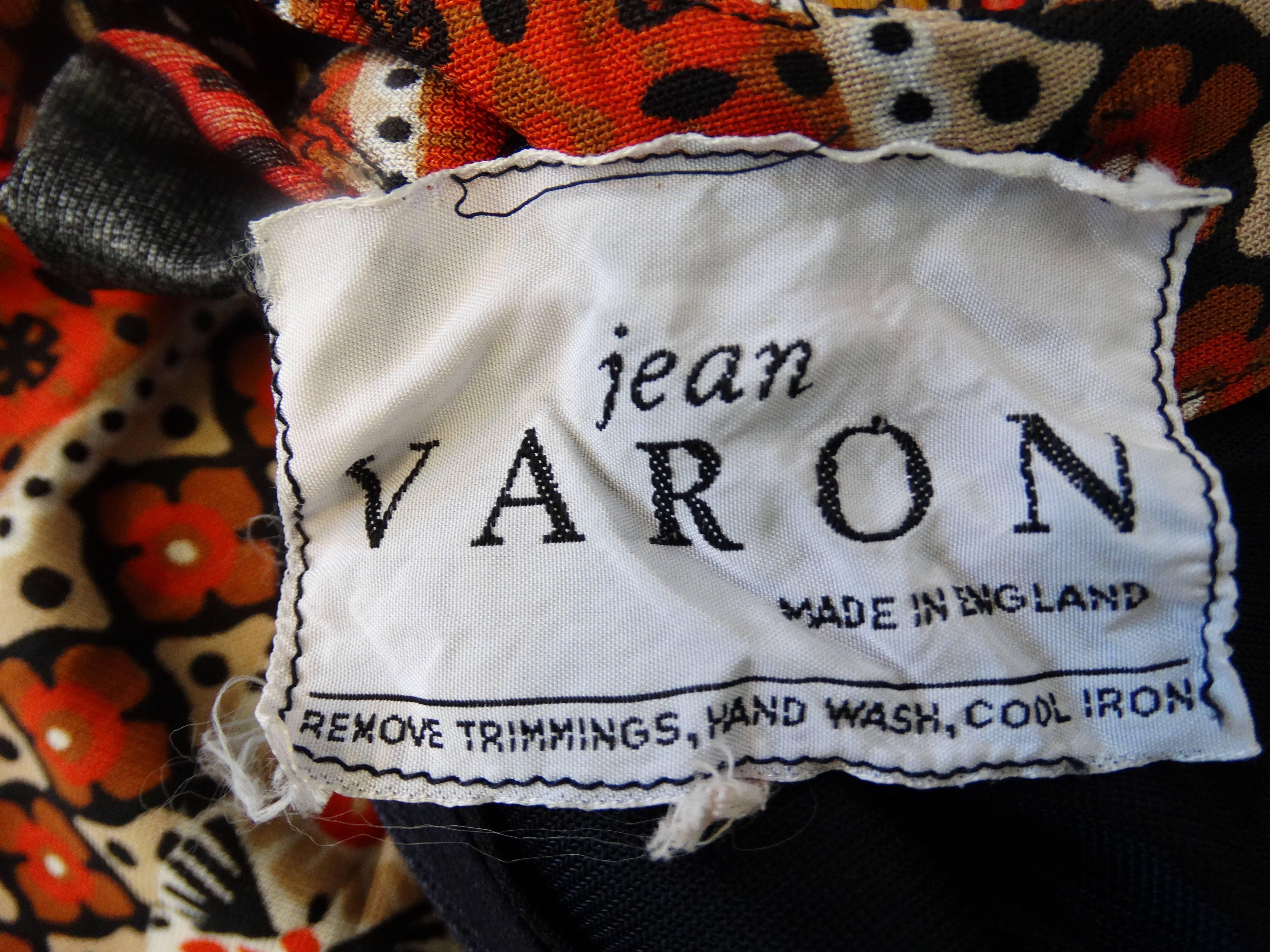 1970s Jean Varon Southwest Print Maxi Dress 1