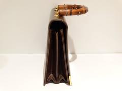 1950s Gorgeous Susan Gail Handbag with Embellished Wood Handle