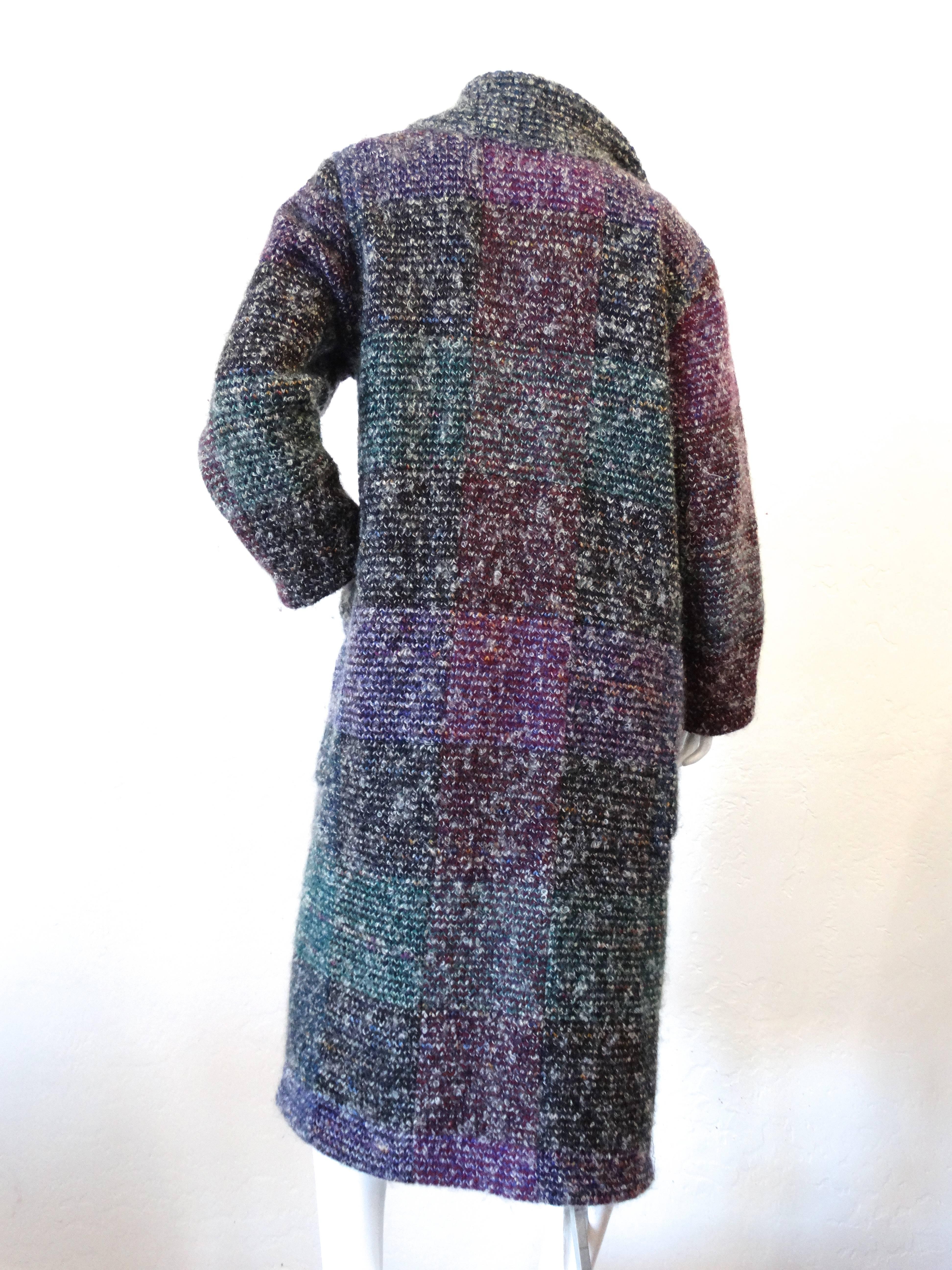 1980s Missoni Tweed Checker Print Coat  In Excellent Condition In Scottsdale, AZ