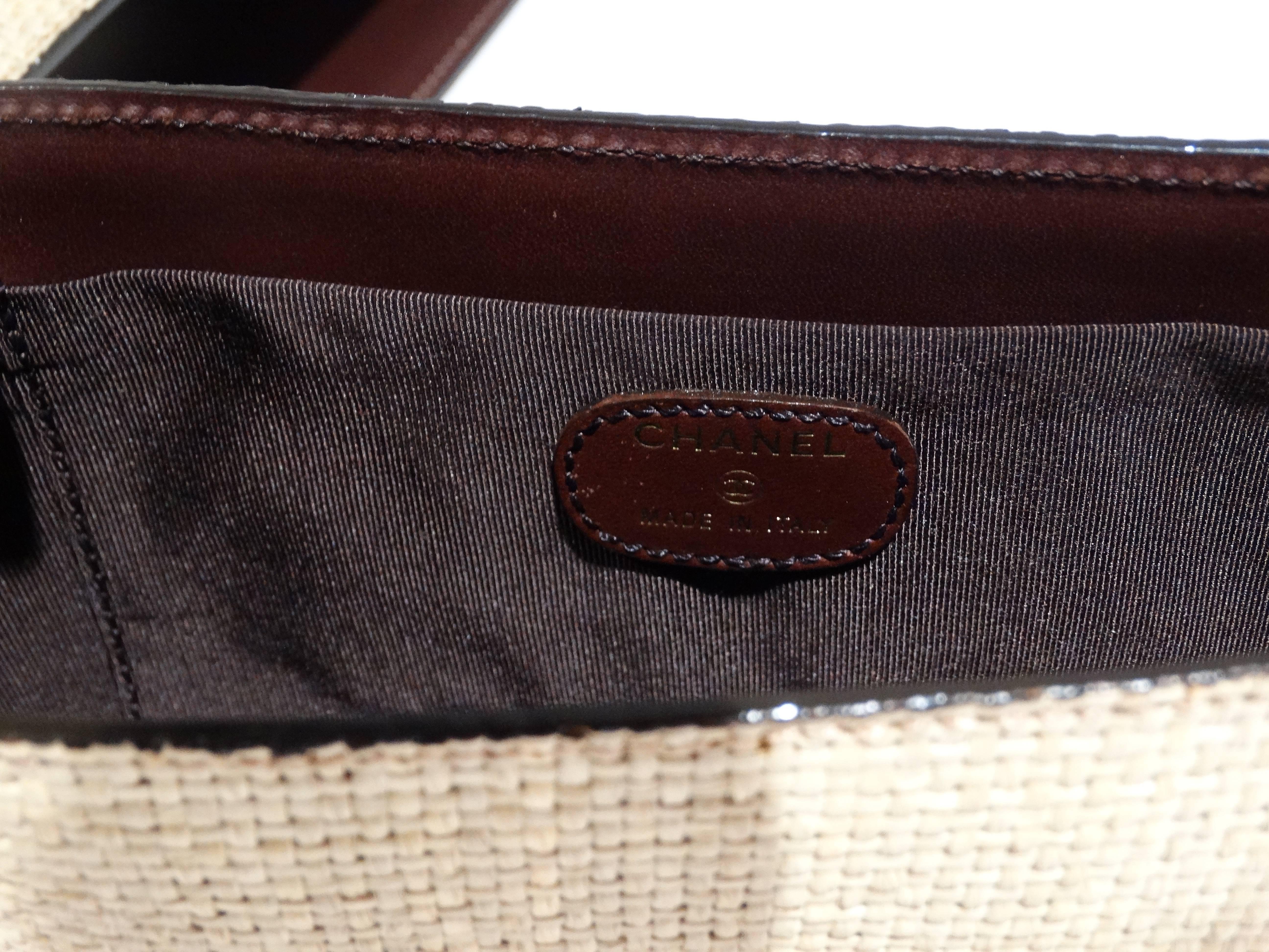 Women's Rare 1990s Chanel Raffia CC Clutch