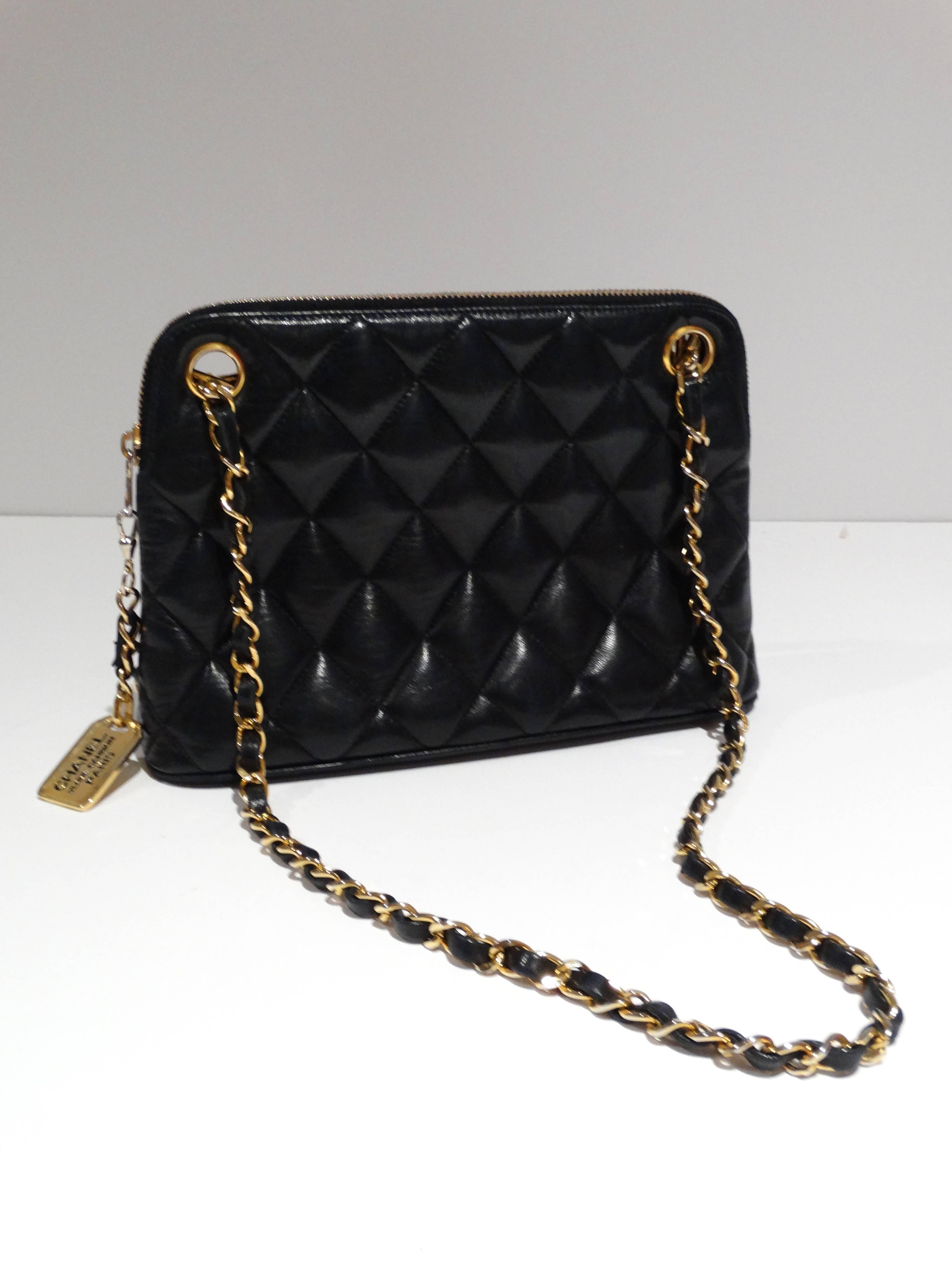 1980s Chanel 31 Rue Navy Shoulder Bag 2