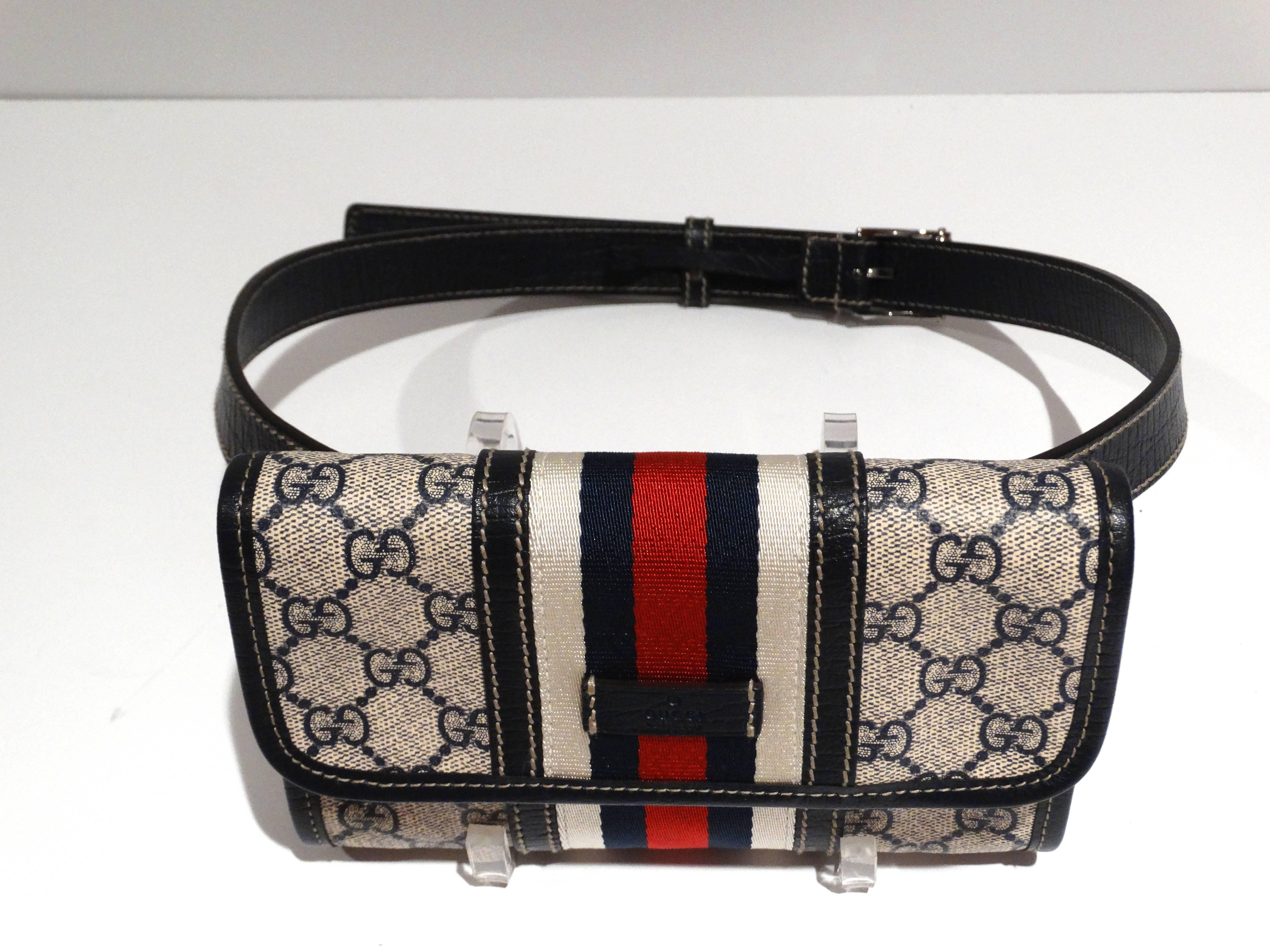 1980's Gucci Waist Pack with Leather Belt 4