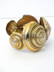 1970S Yves Saint Laurent Conch Shell Design Cuff