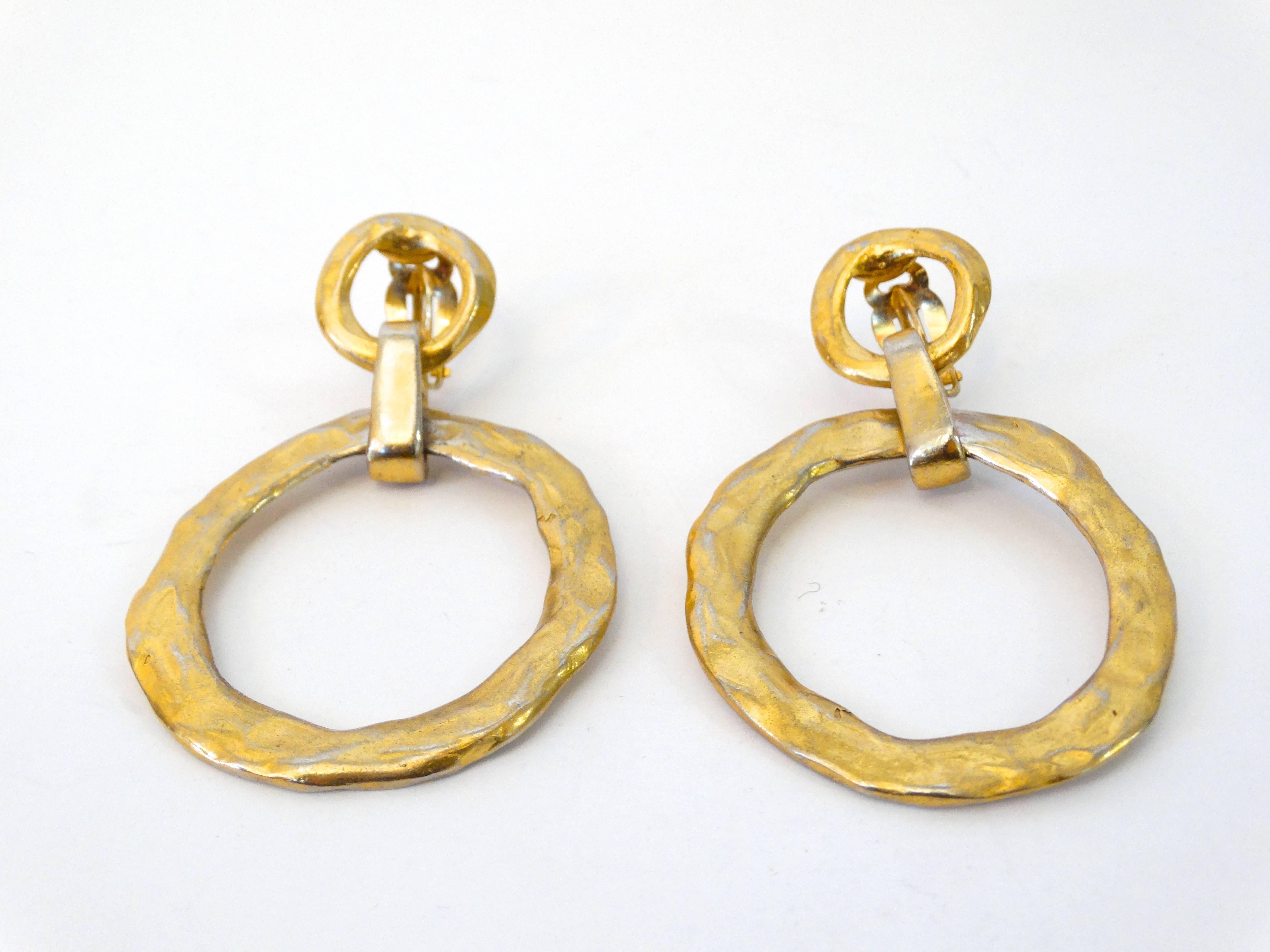 1970S Yves Saint Laurent Hoop Earrings 1
