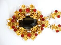 1960s William de Lillo Royal Black Topaz Necklace