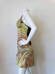 1990s Roberto Cavalli Corset Halter Silk Dress