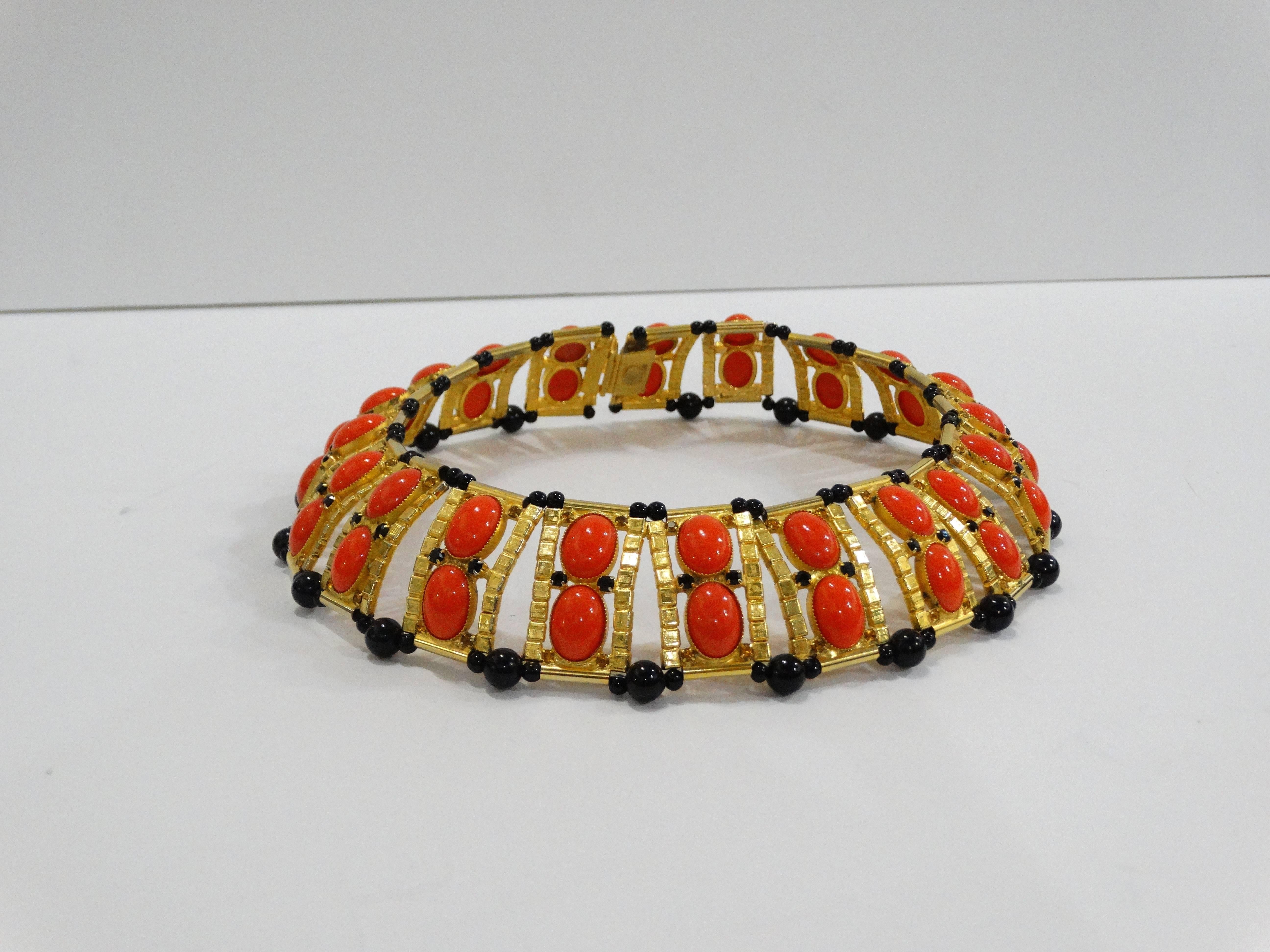 1974 William de Lillo Egyptian Revival Collar Necklace  4