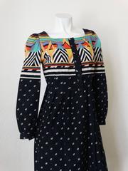 1980s "California Girl" Geometric Print Dress