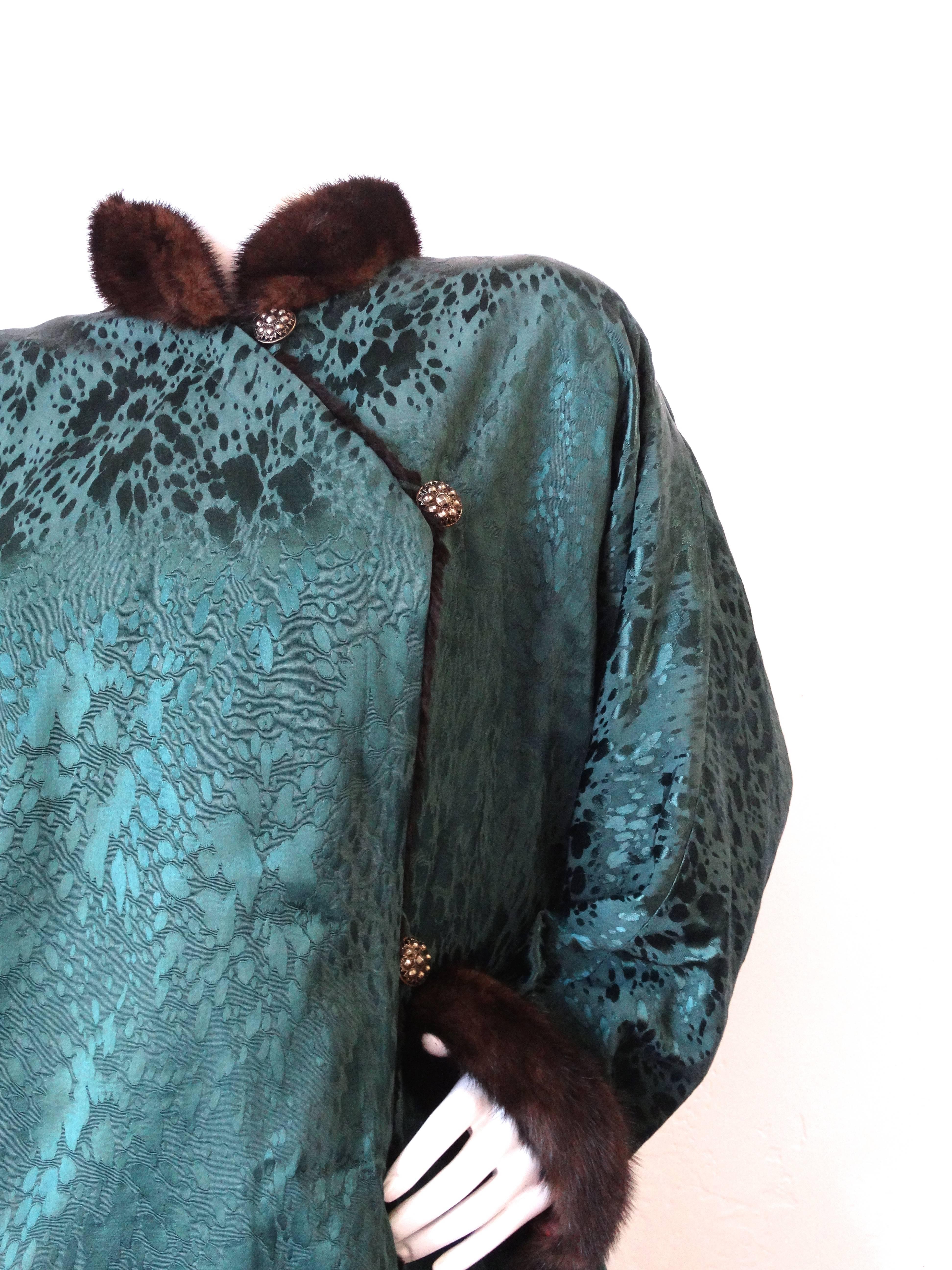 1980s Yves Saint Laurent Silk Mink Coat  1