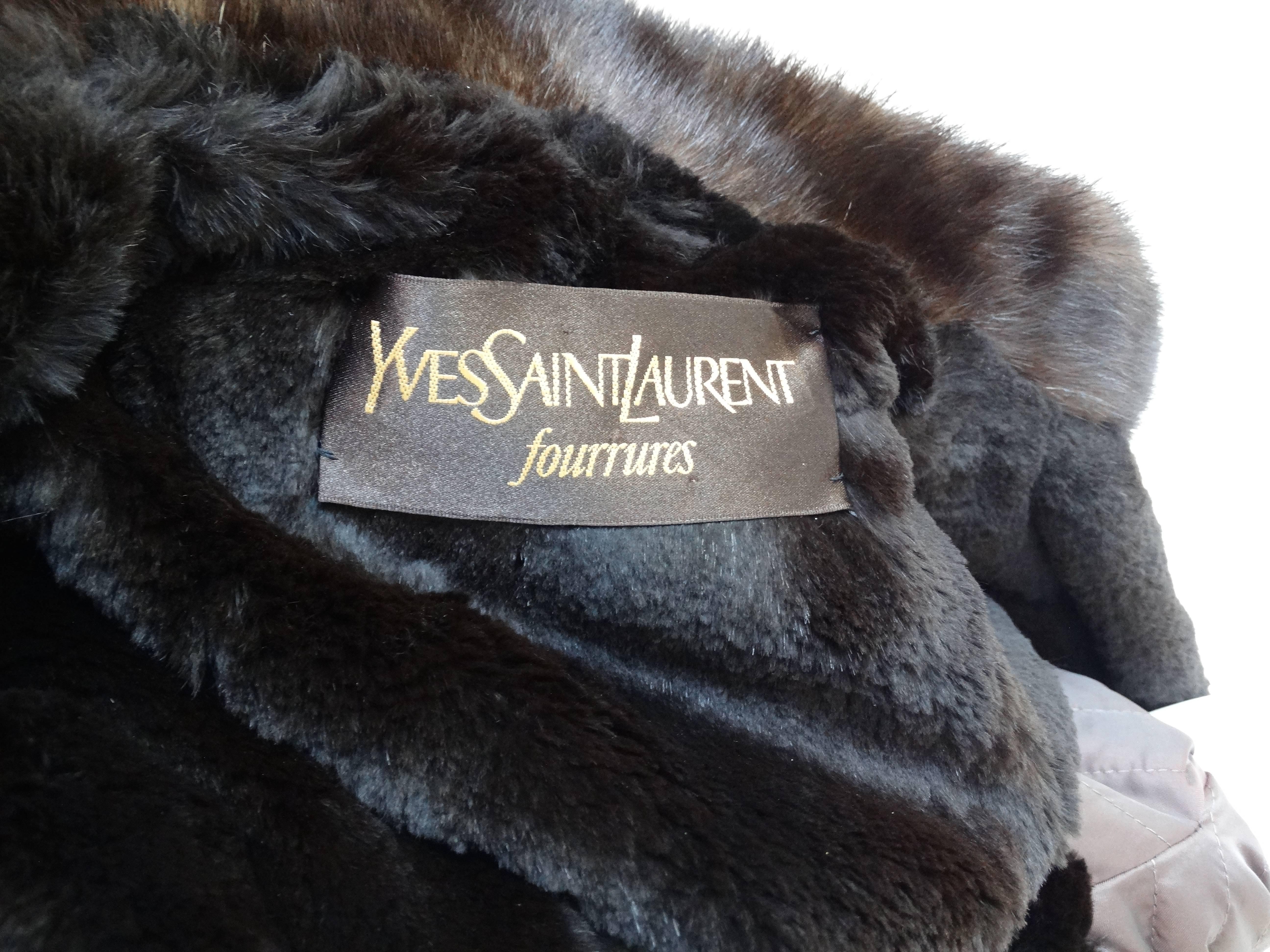 1980s Yves Saint Laurent Silk Mink Coat  4