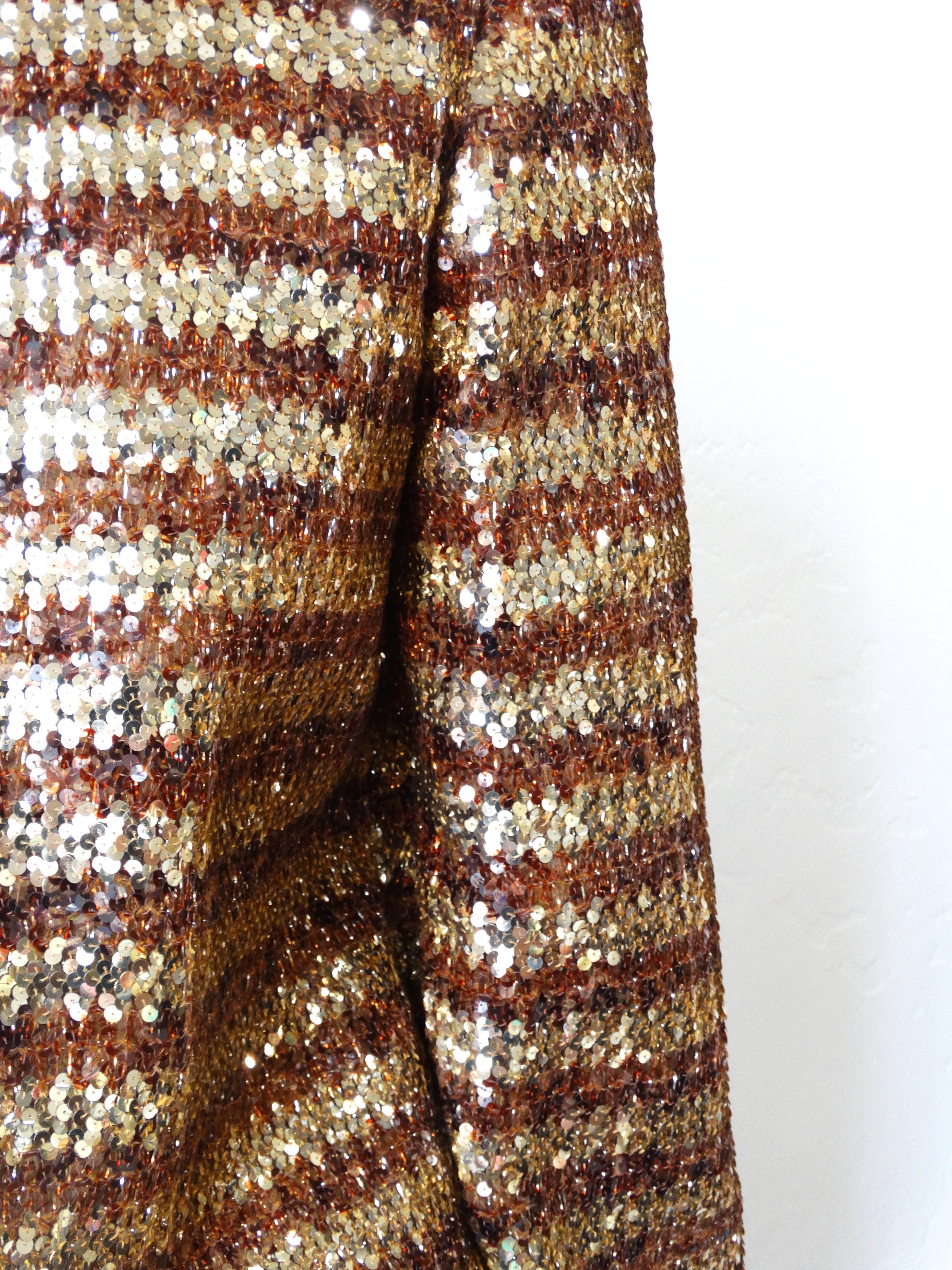 1980s Givenchy Sequin Stripe Jacket For Sale 2