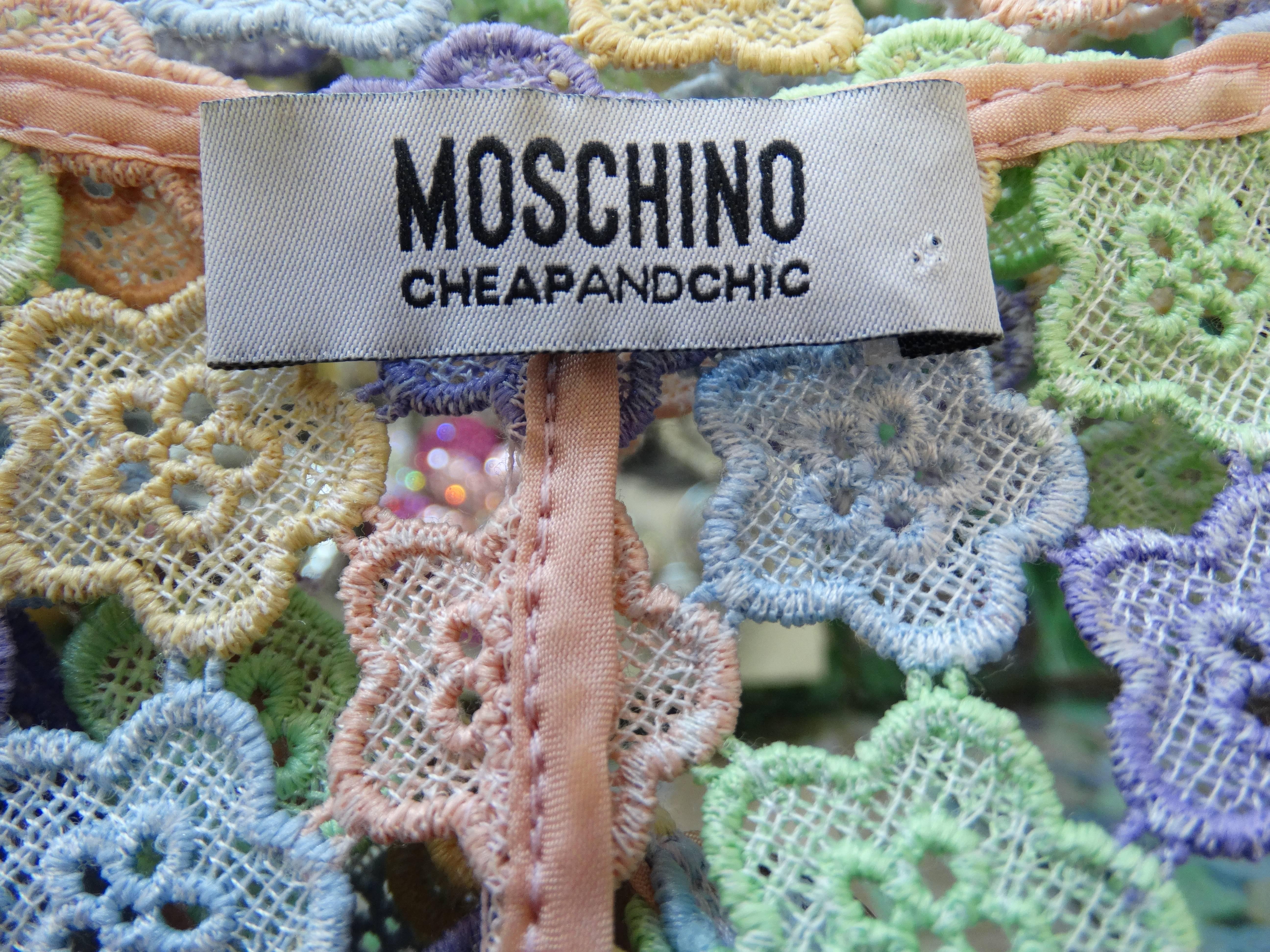 1990s Moschino Cheap & Chic Pastel Floral Blouse 4