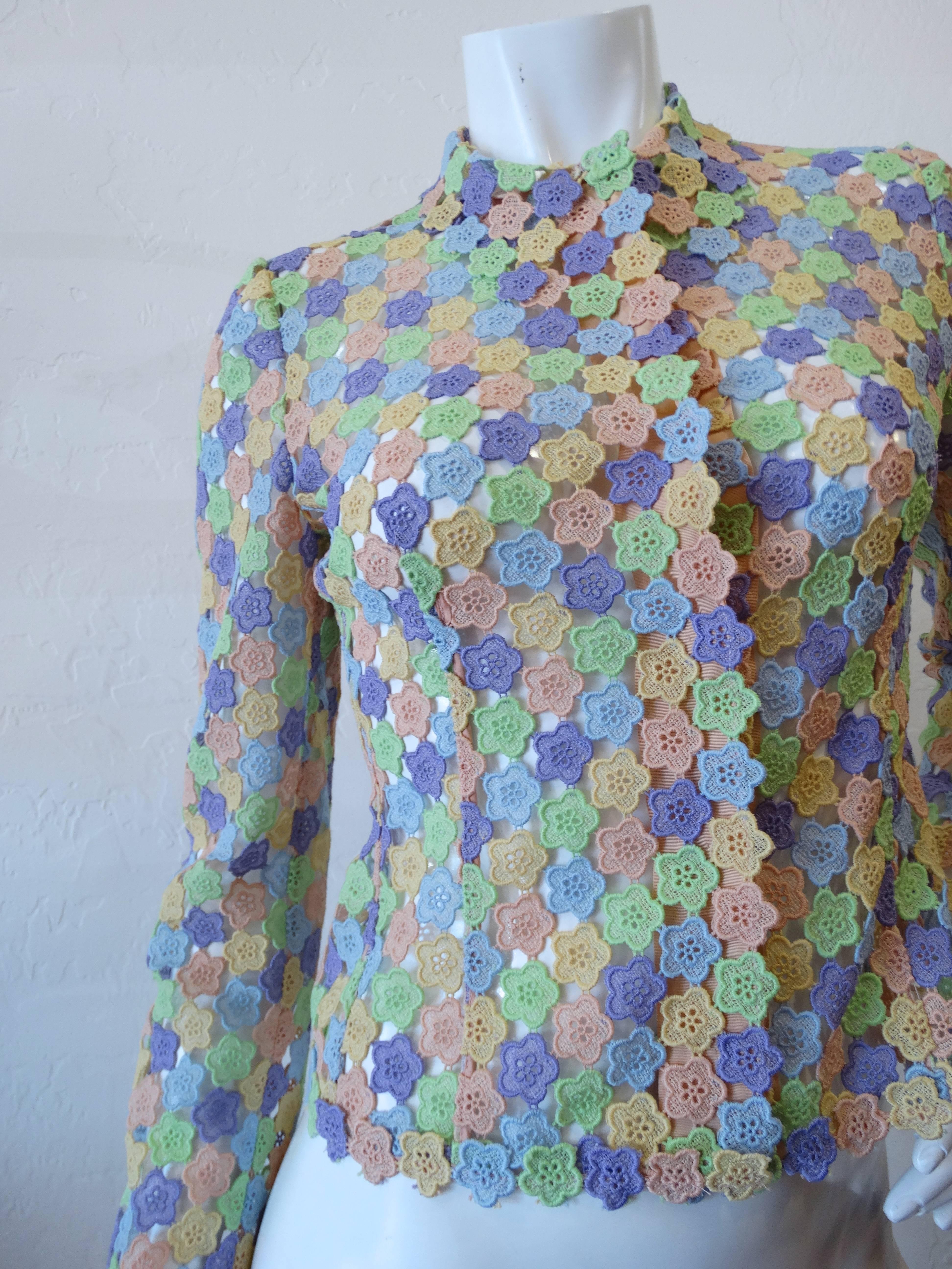 1990s Moschino Cheap & Chic Pastel Floral Blouse 5