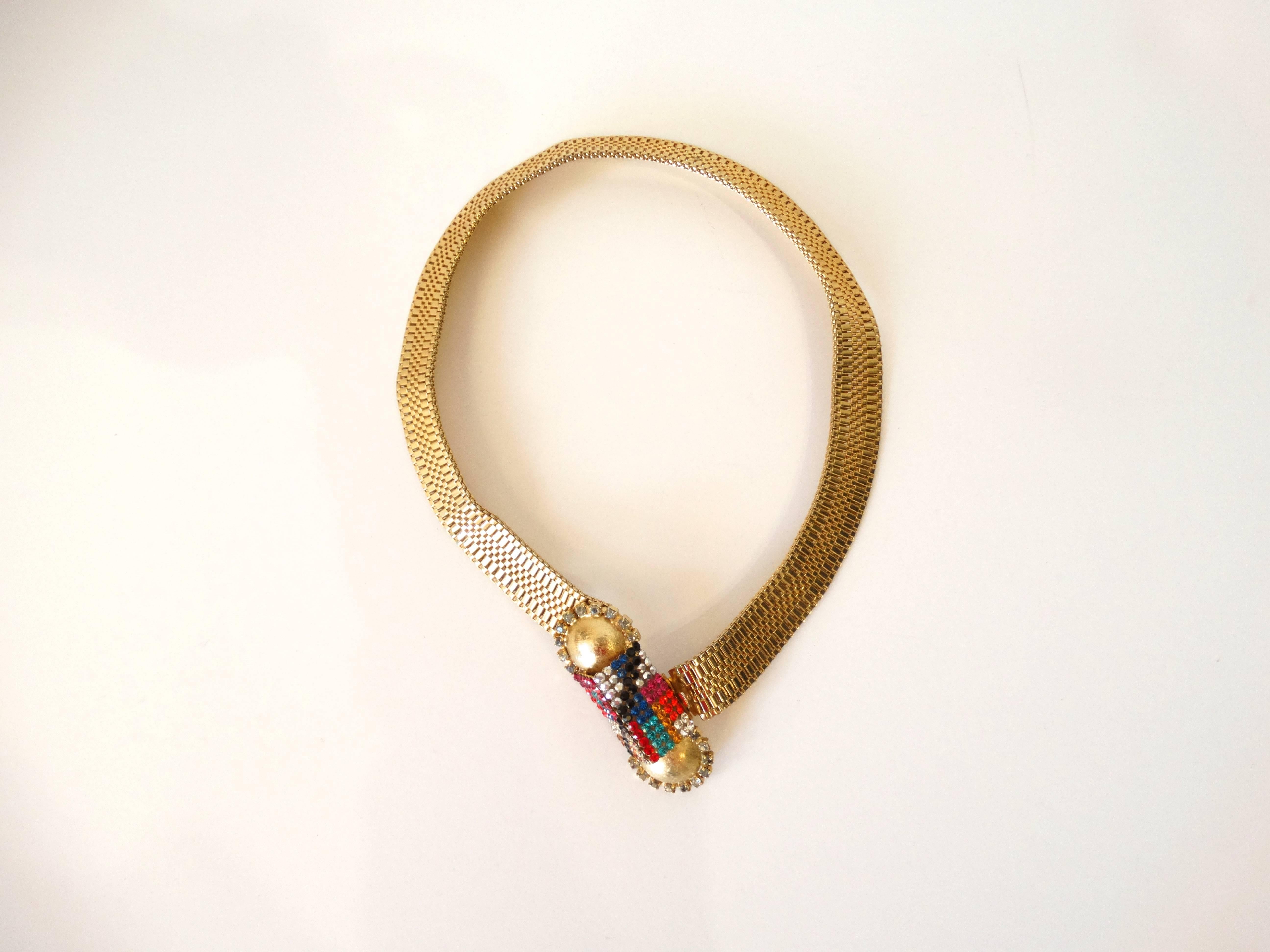 1980s SONIA DEMARIA Goldtone Necklace 1