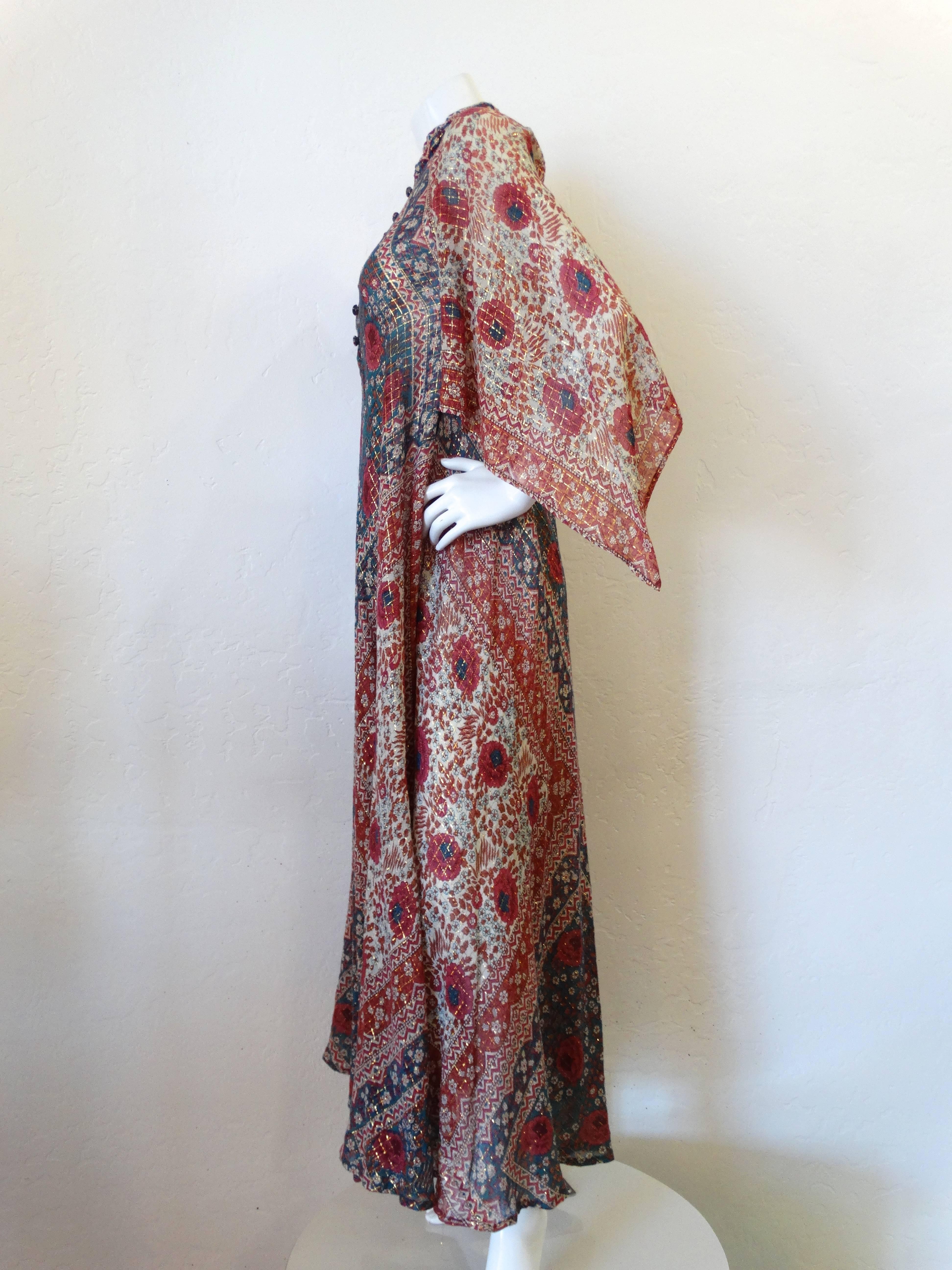 1970s Angel Sleeve Adini Maxi Gown 1