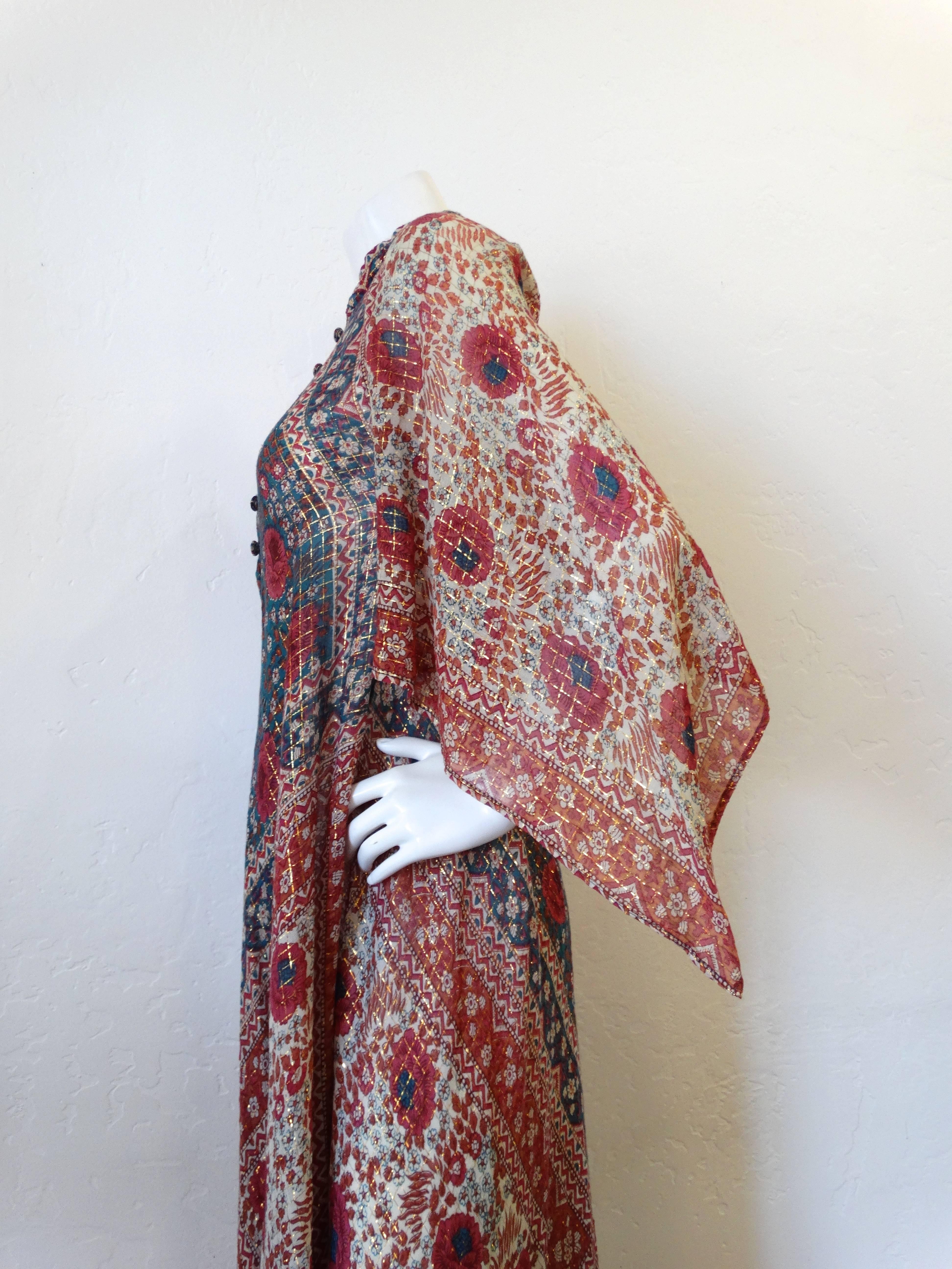 Women's 1970s Angel Sleeve Adini Maxi Gown