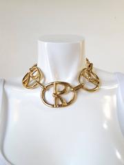 Rare 1980s Roberta Di Camerino "R" Choker