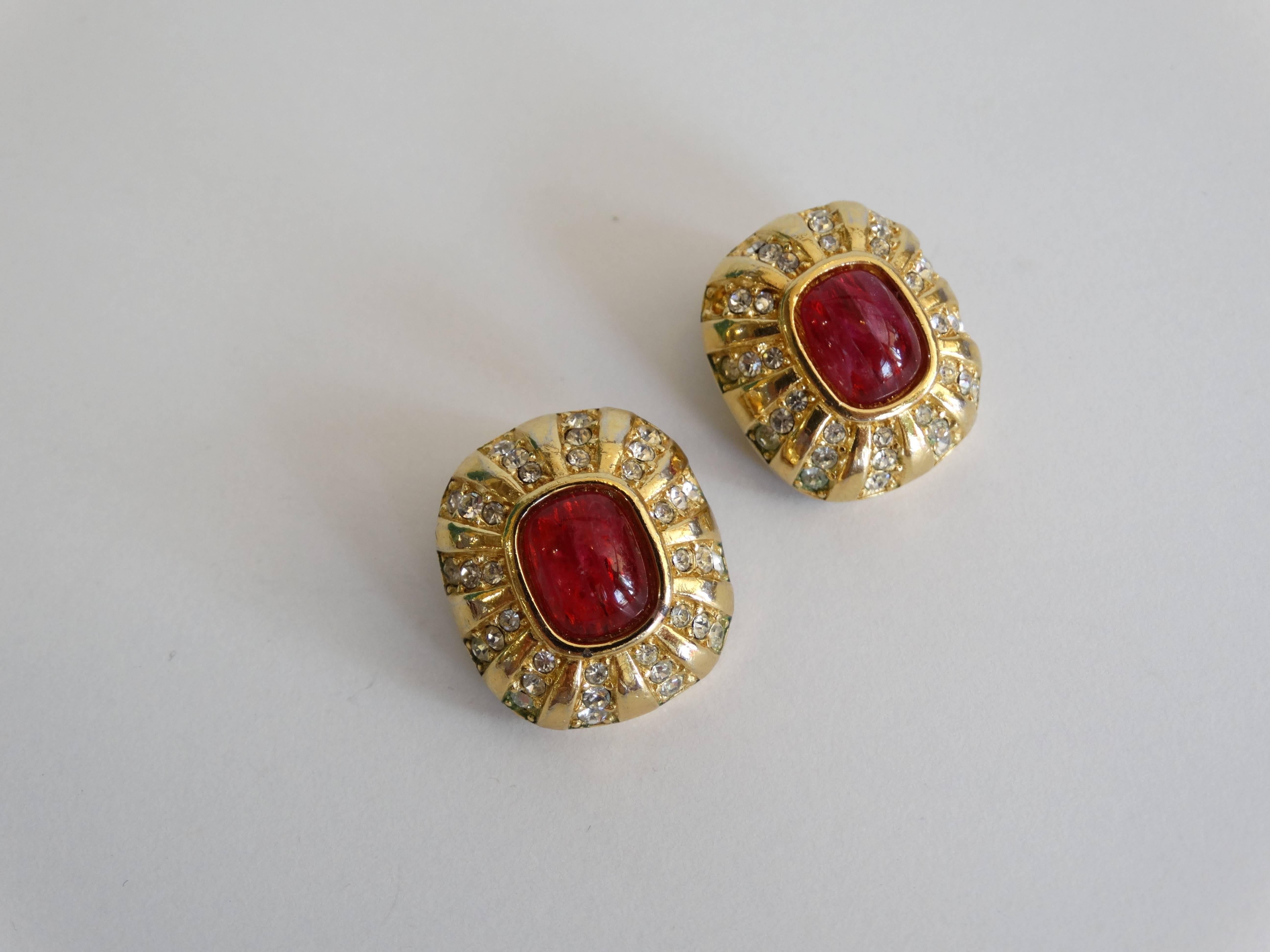 1980s Christian Dior Stud Earrings In Excellent Condition In Scottsdale, AZ