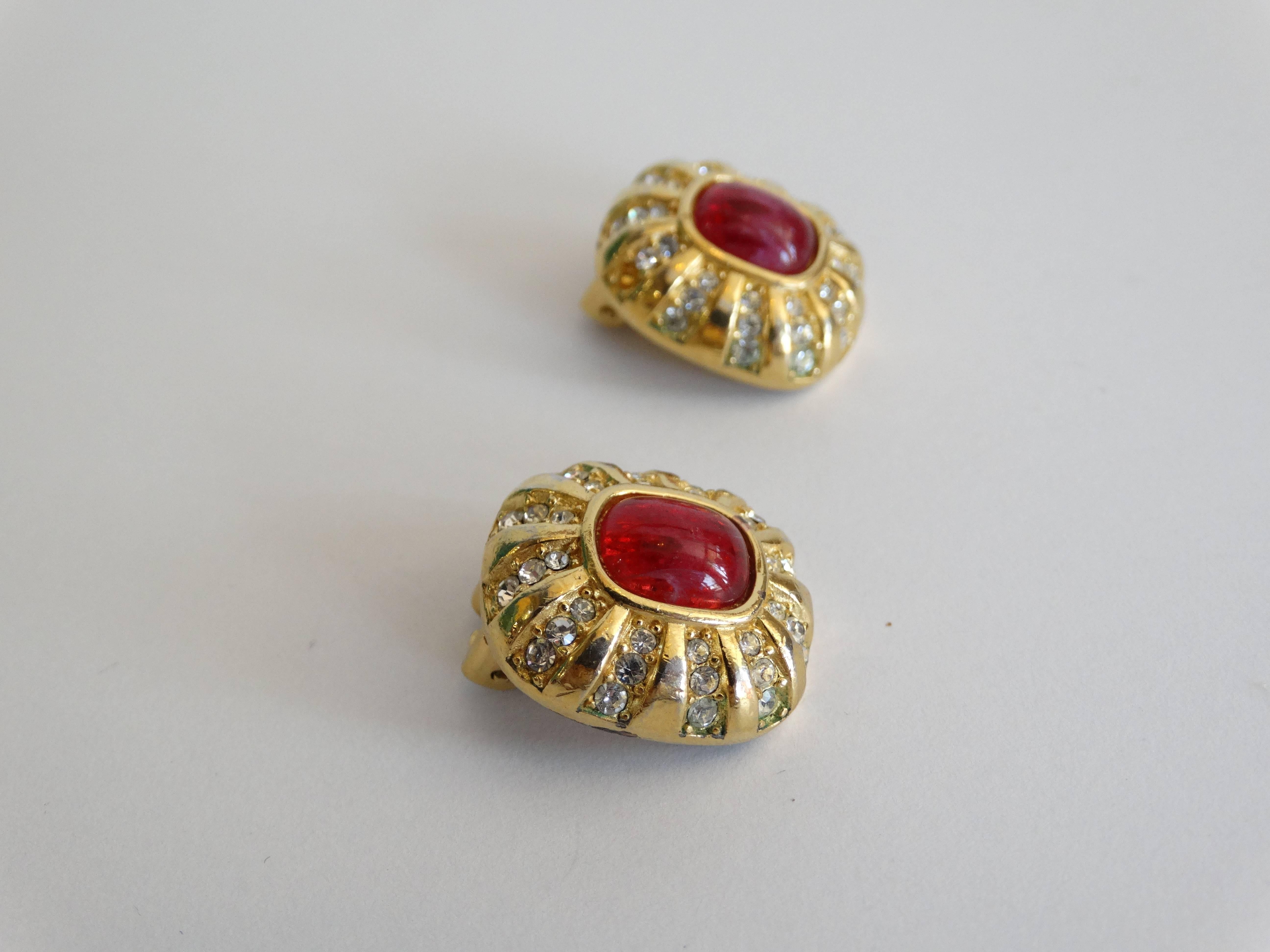 1980s Christian Dior Stud Earrings 1