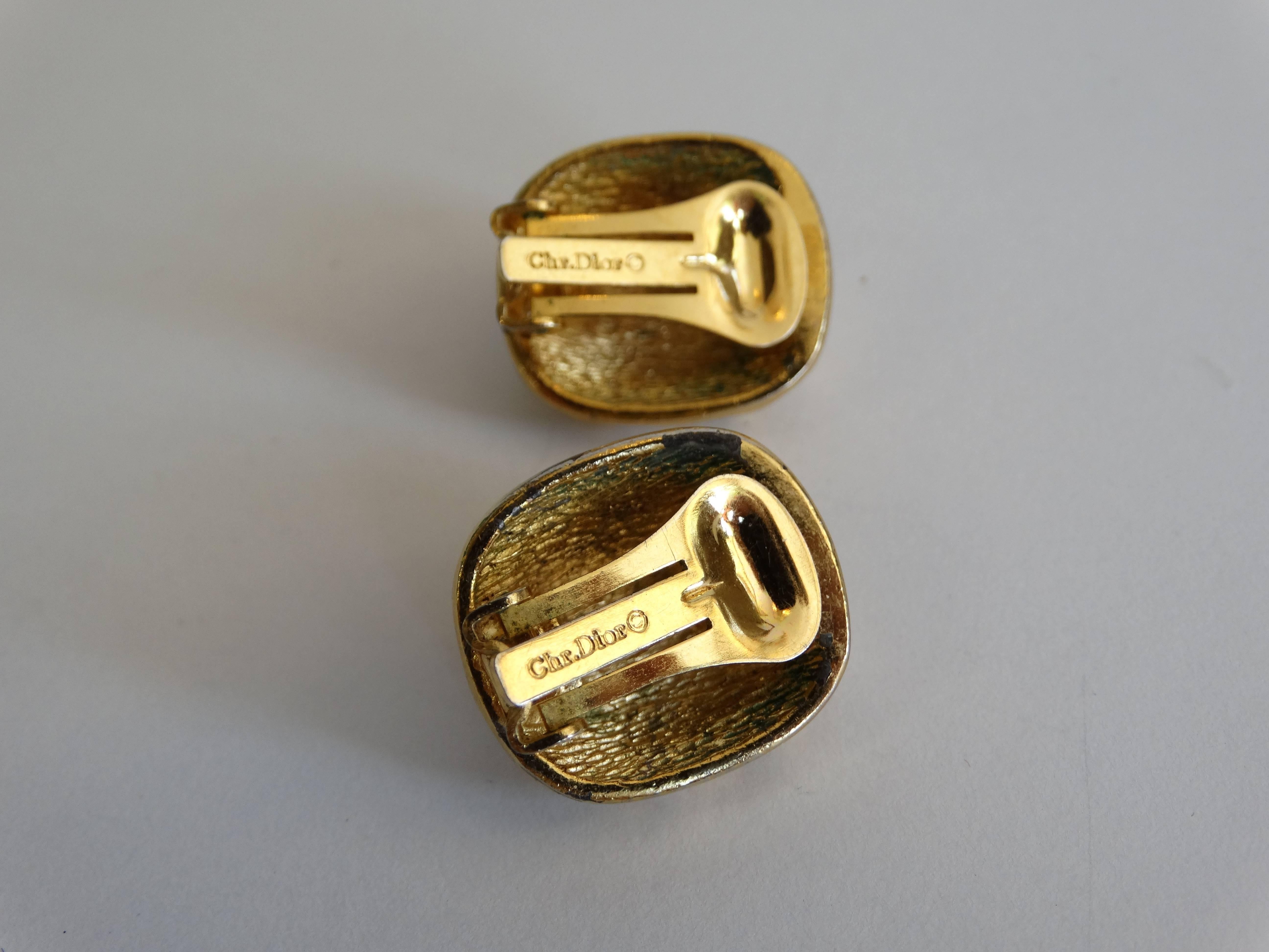 Women's 1980s Christian Dior Stud Earrings