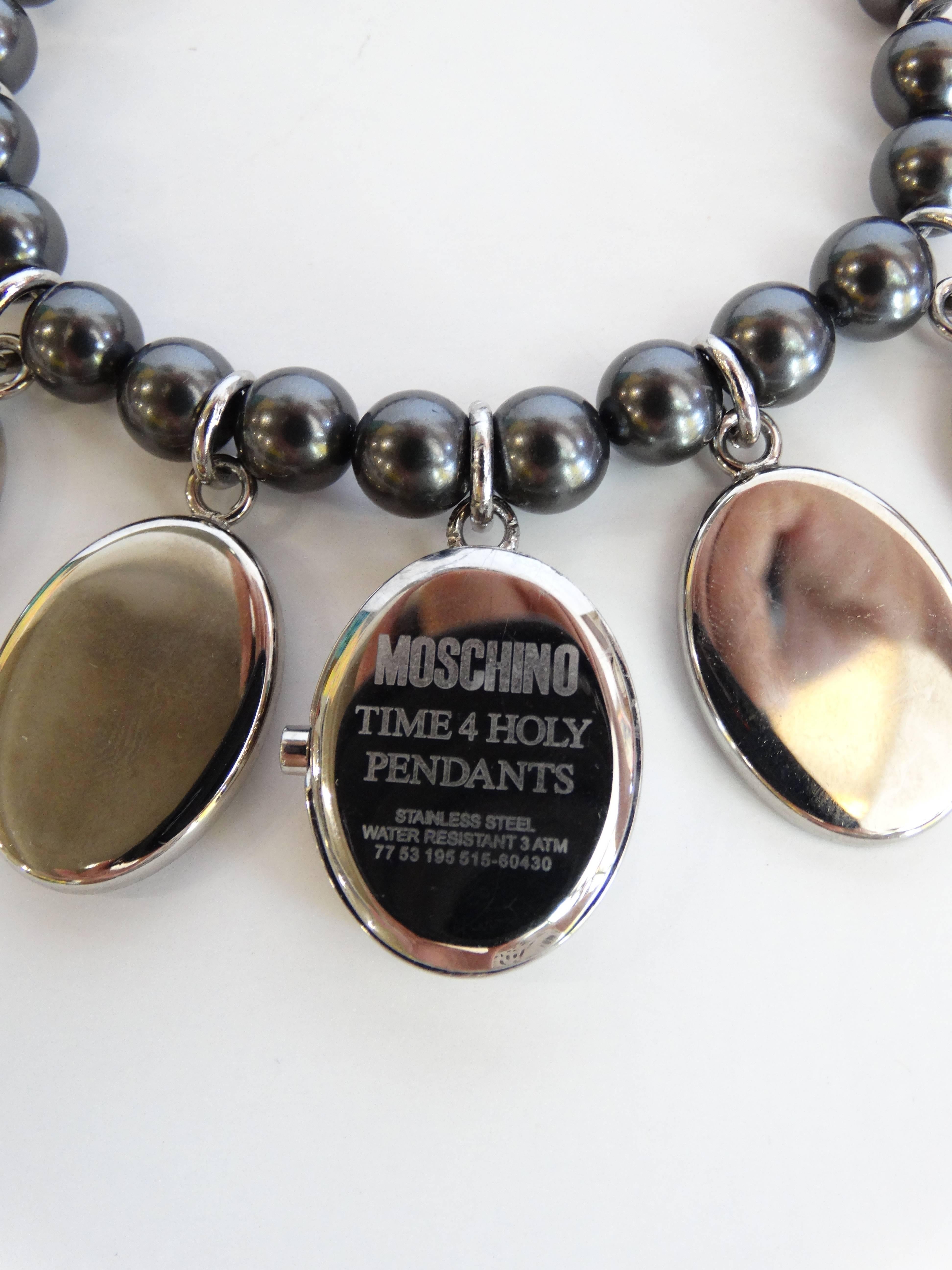 Women's 2000s Moschino Holy Charm Bracelet Watch