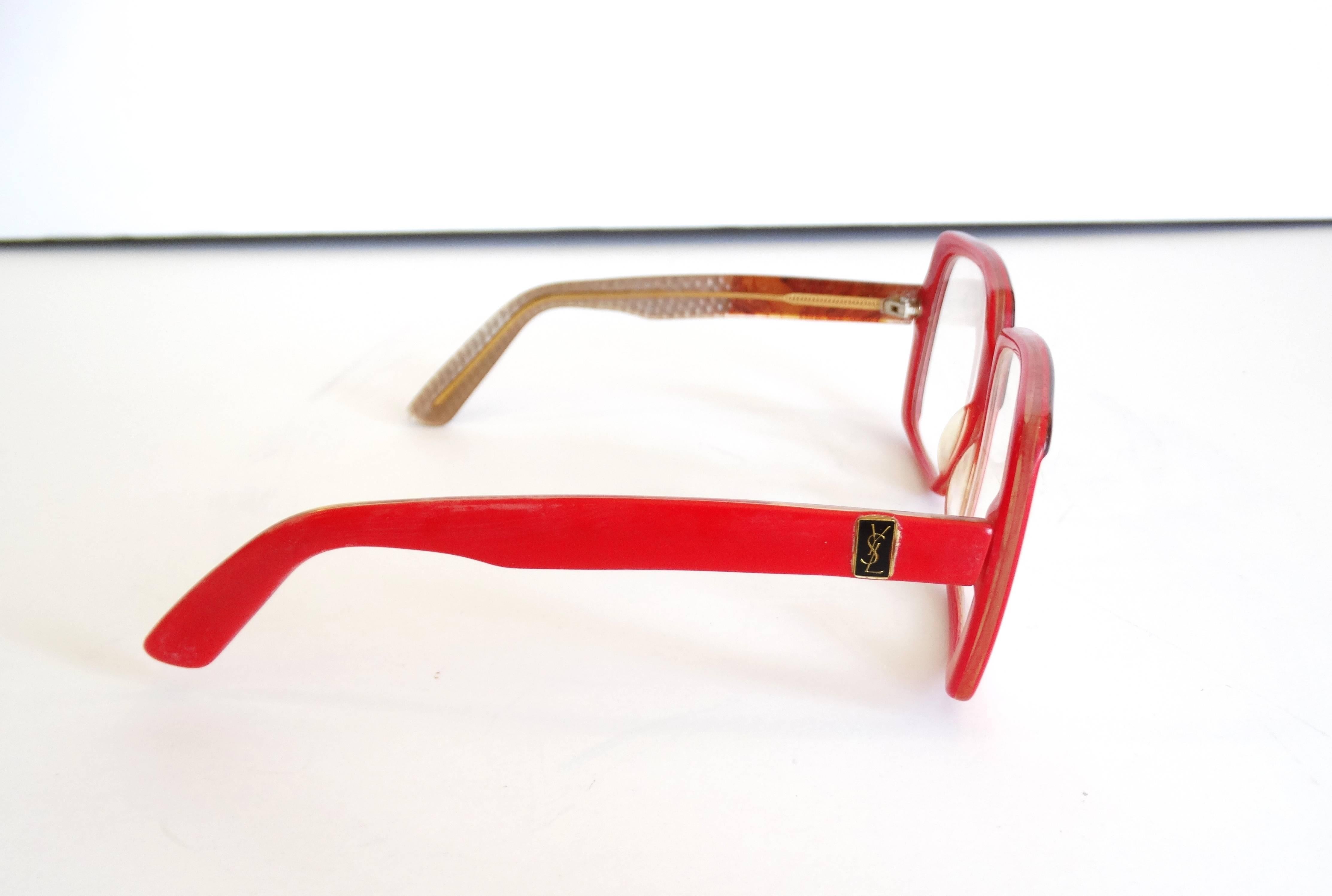 1980s Yves Saint Laurent Oversized Glasses In Excellent Condition In Scottsdale, AZ