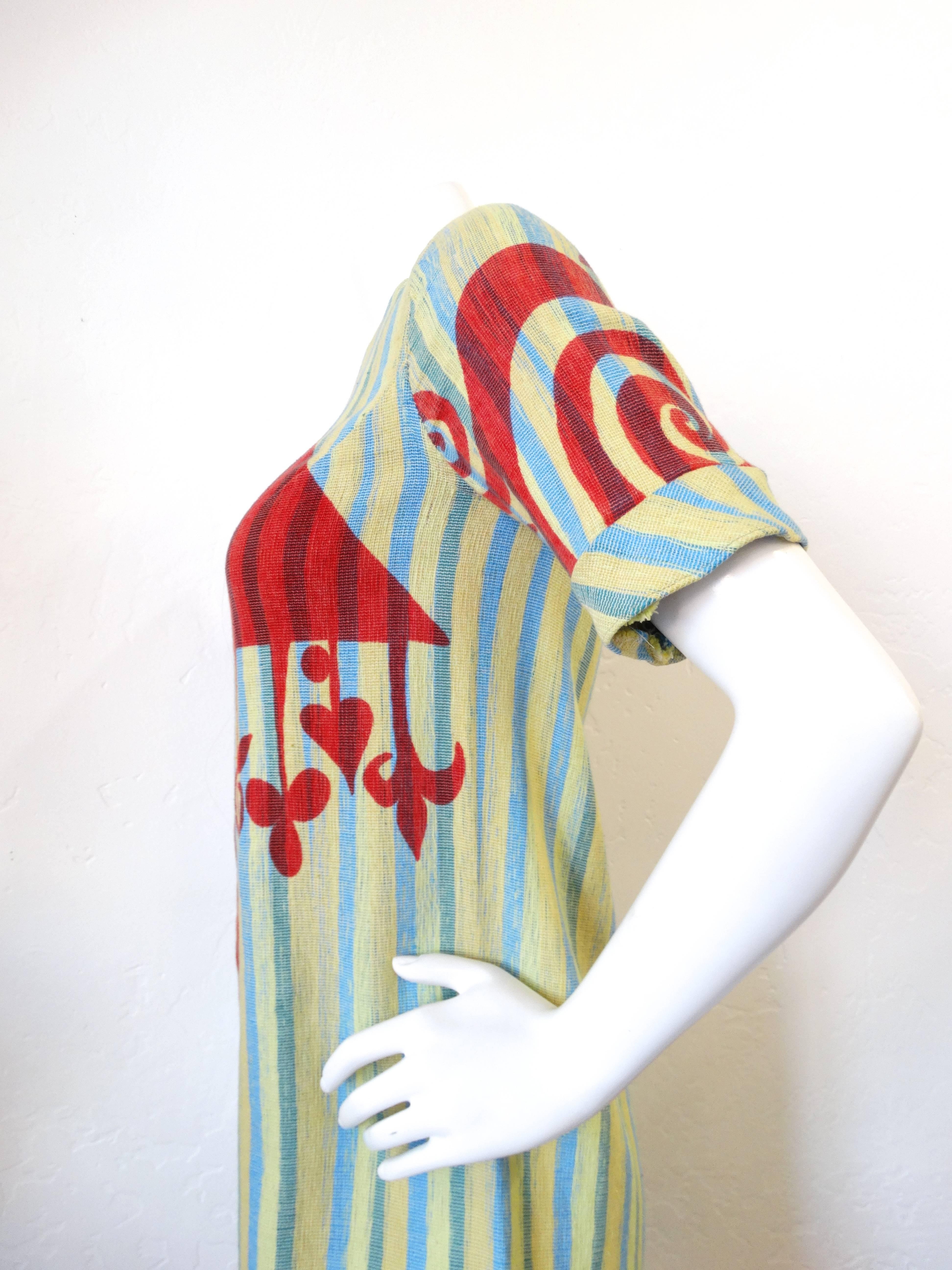 Gray 1970s Rikma Arrow Print Mini Dress