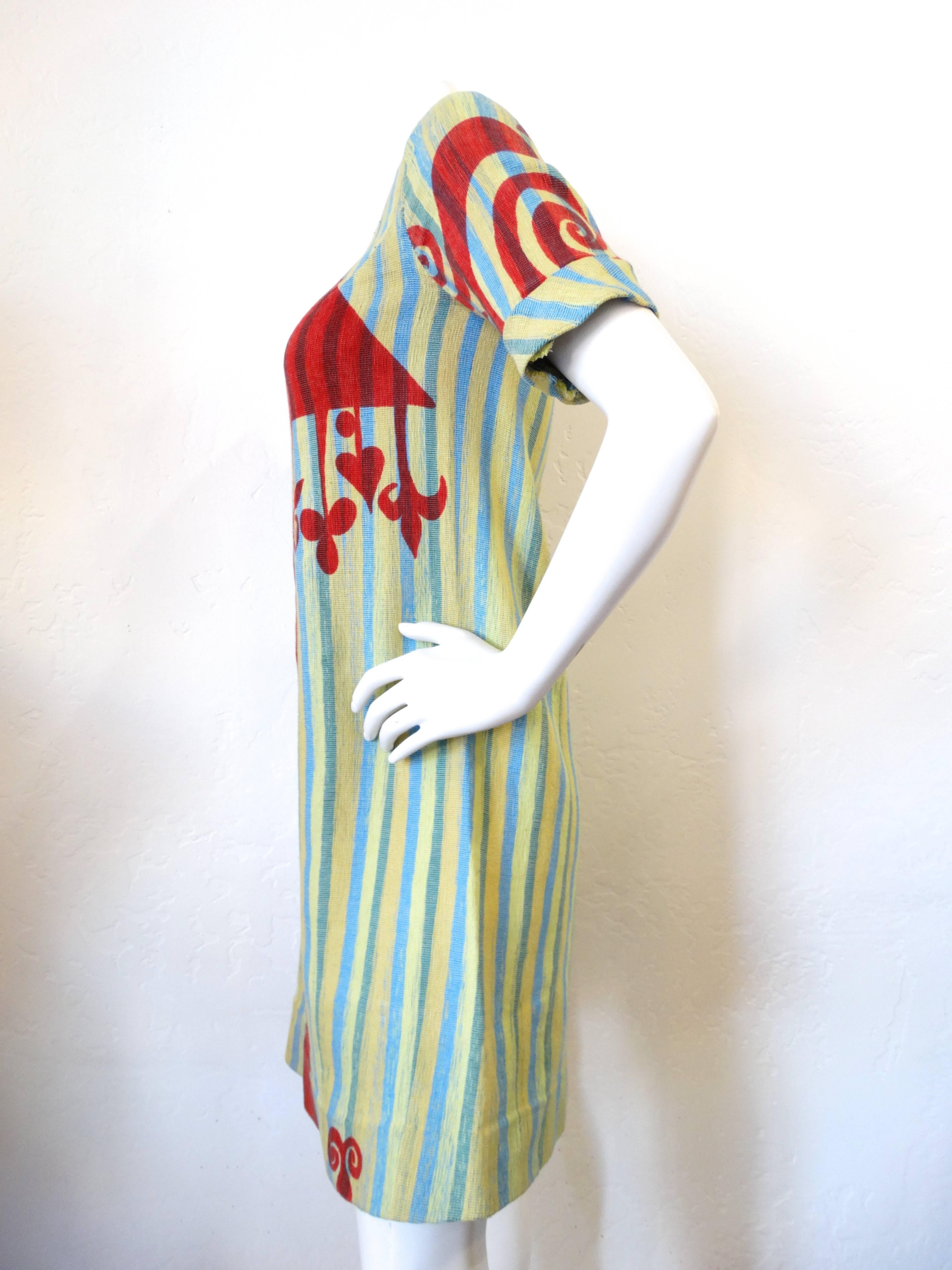 1970s Rikma Arrow Print Mini Dress In Excellent Condition For Sale In Scottsdale, AZ