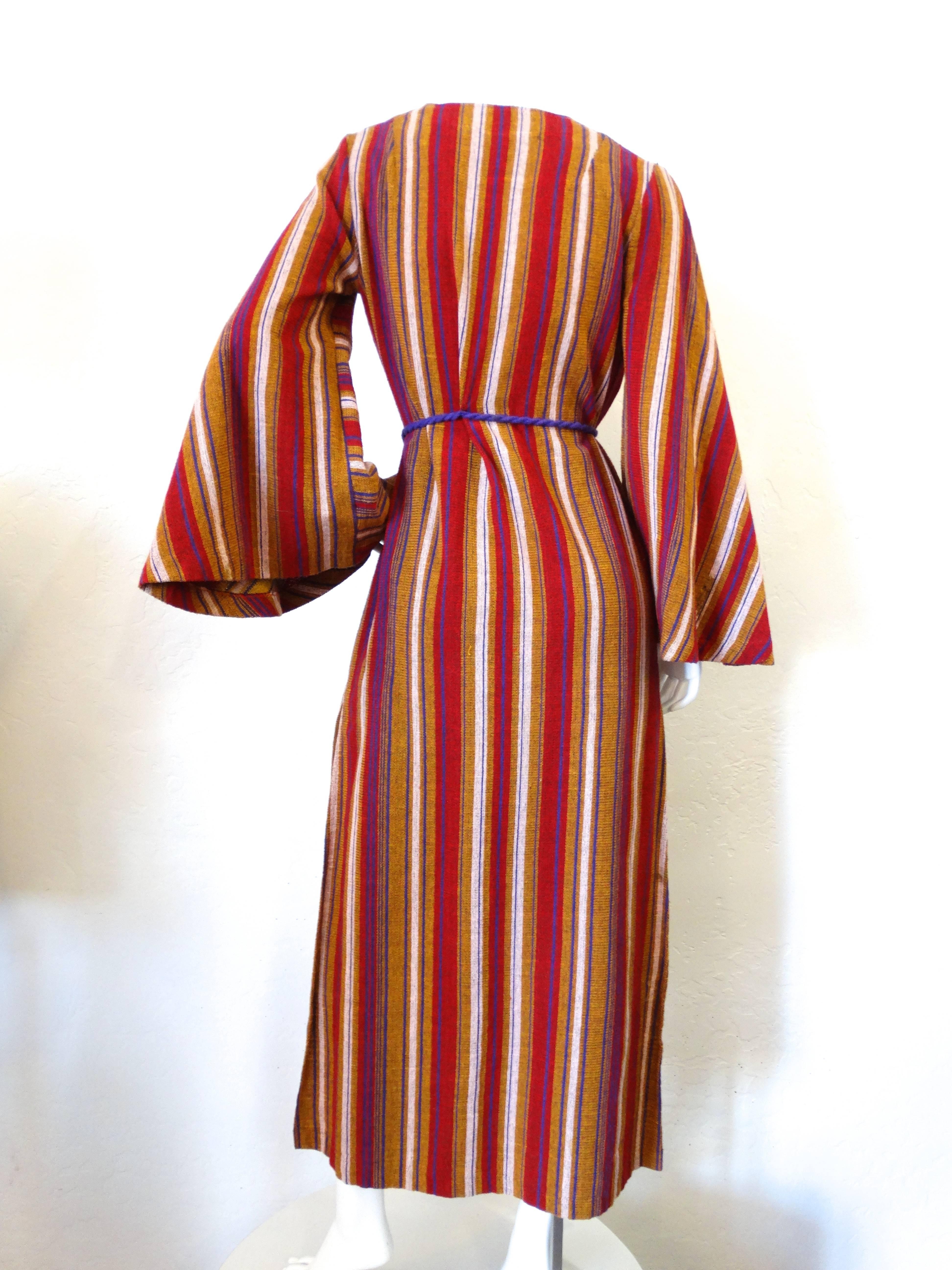 1970s Bell Sleeve Striped Rikma Dress 5