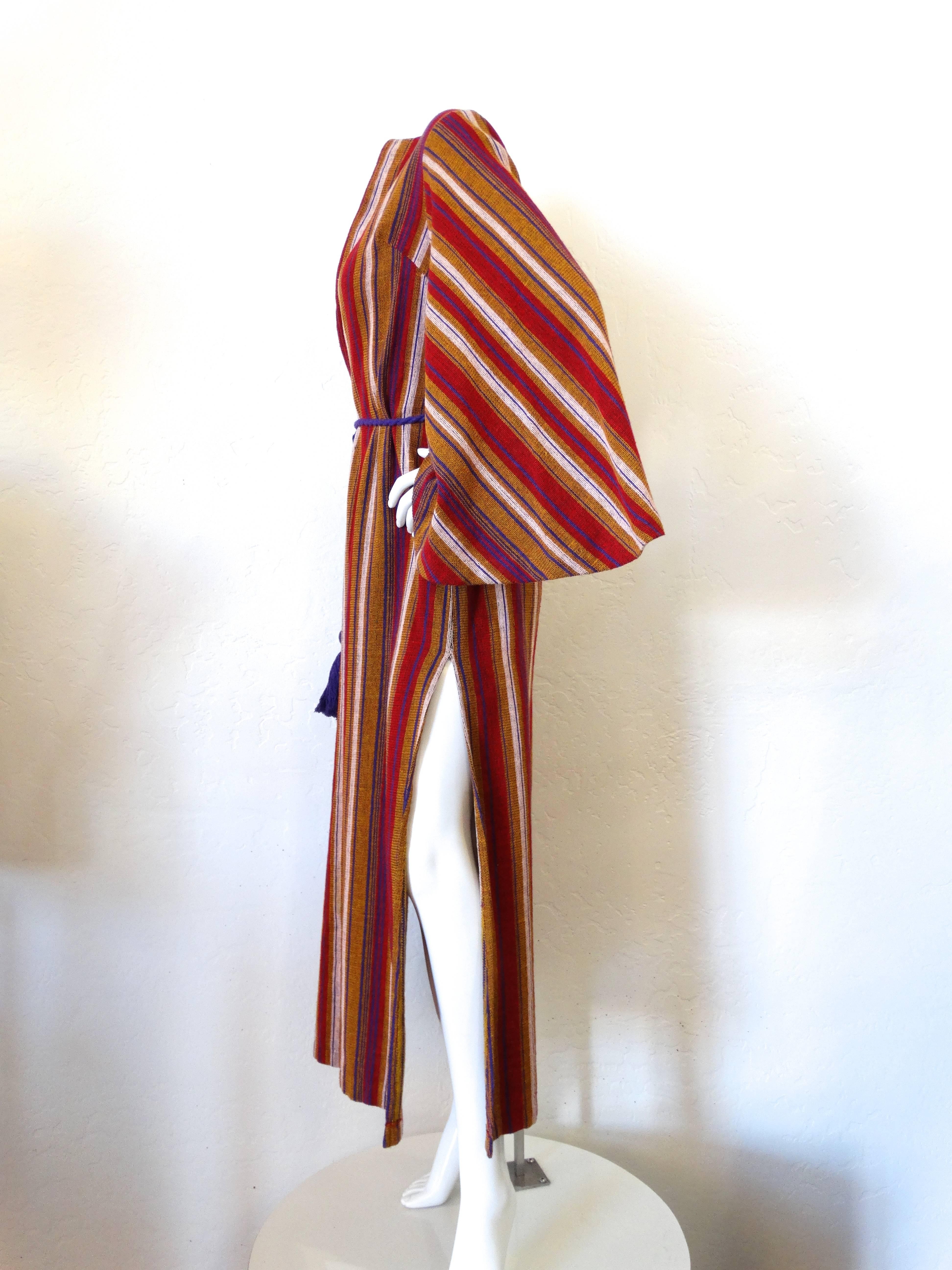 1970s Bell Sleeve Striped Rikma Dress In Excellent Condition In Scottsdale, AZ