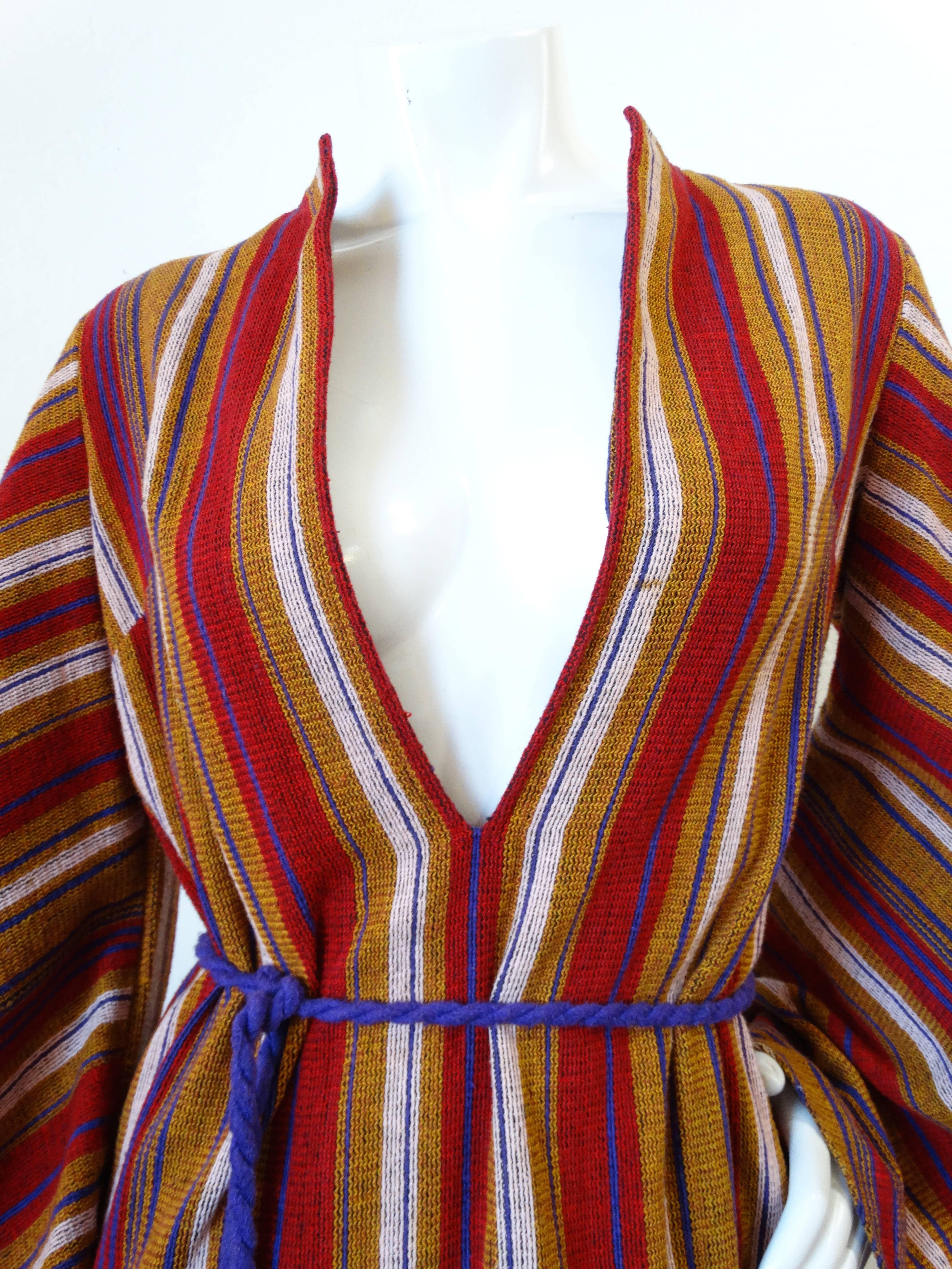 1970s Bell Sleeve Striped Rikma Dress 1