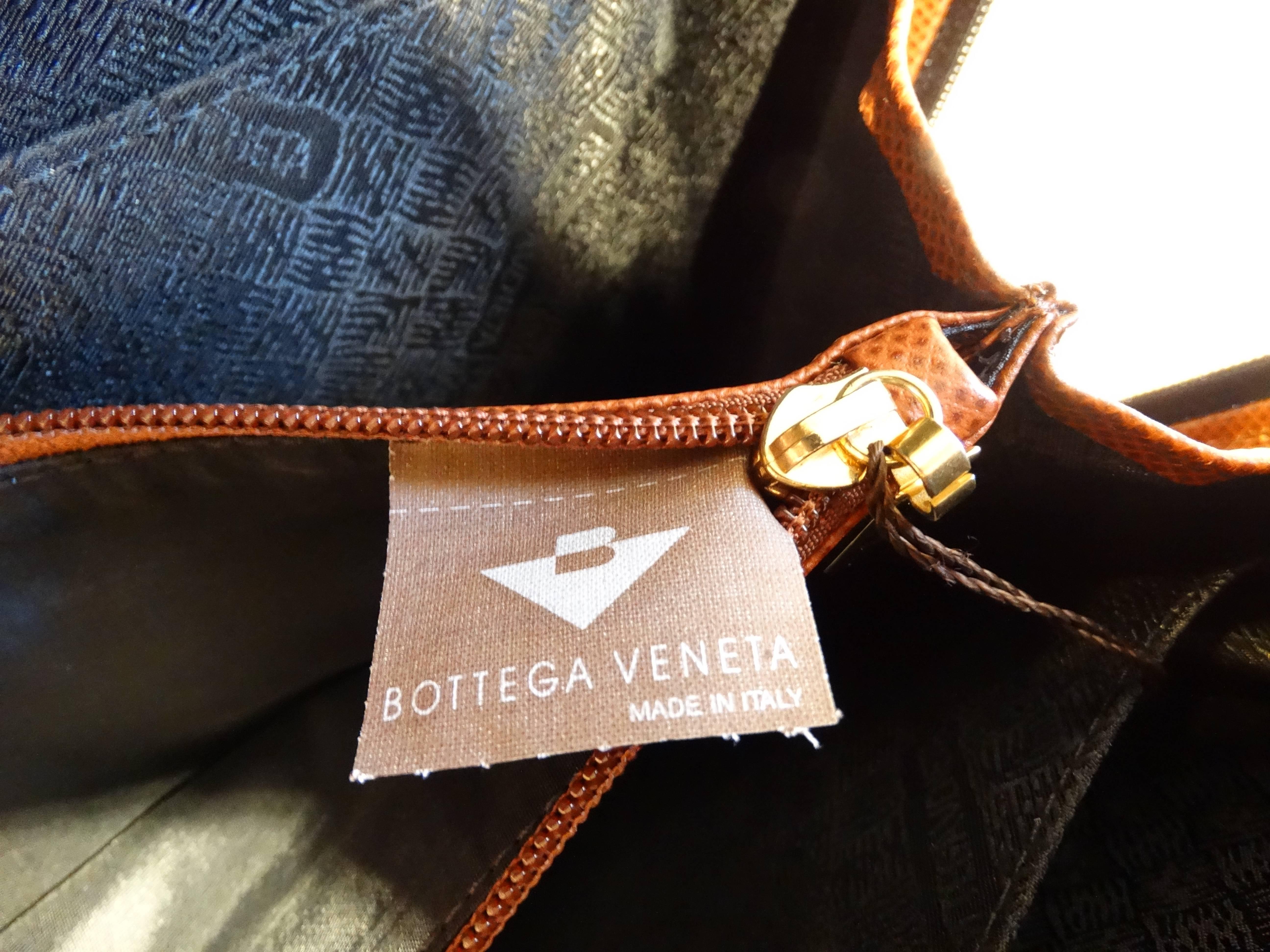 1980s Bottega Veneta Black & Tan Porte Documents Voyage Soft Briefcase  4