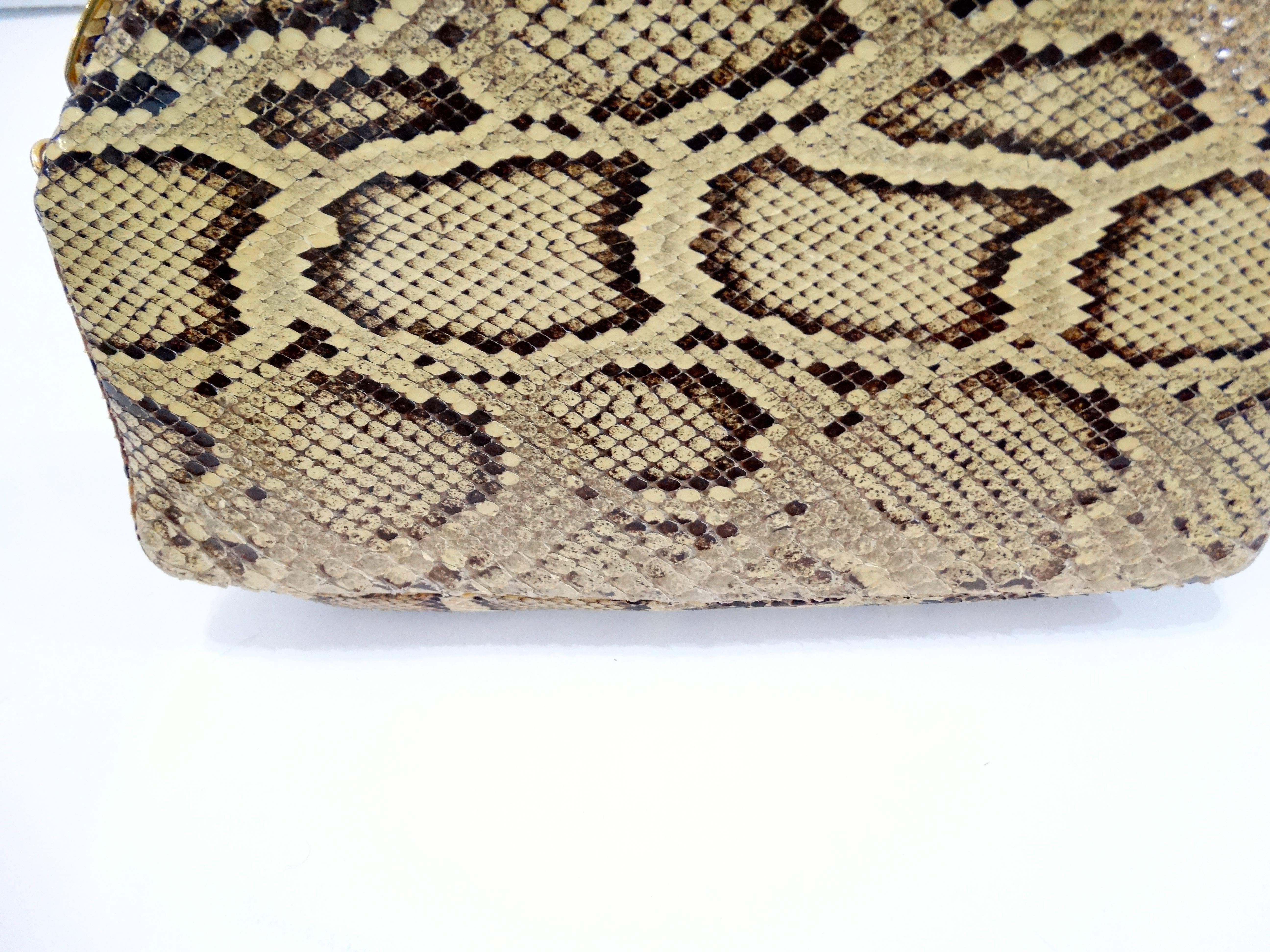 Judith Leiber Python Snakeskin Evening Bag For Sale 1