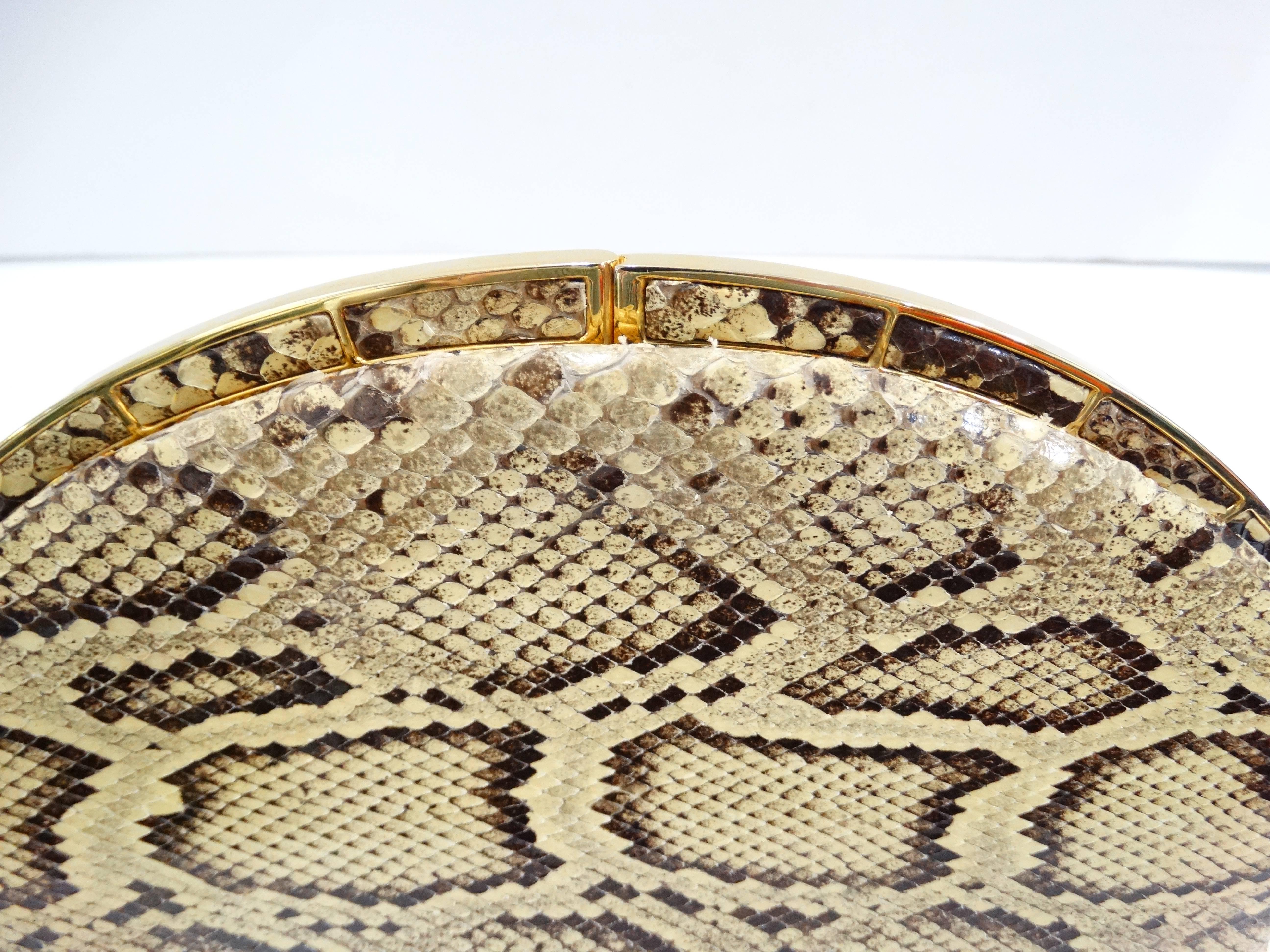 Judith Leiber Python Snakeskin Evening Bag For Sale 3