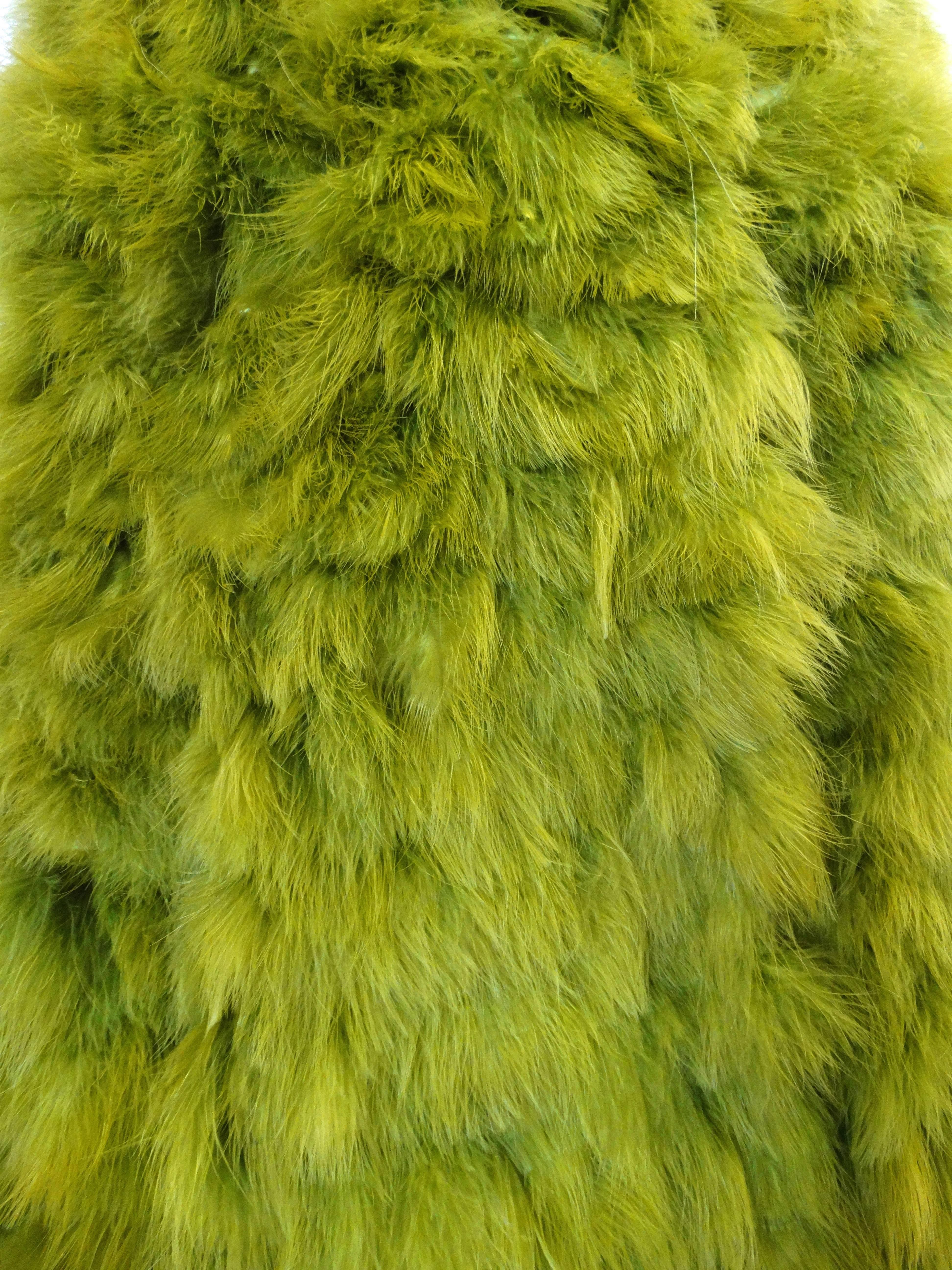 2006 Lanvin Ready-to-Wear Feathered Coat 5