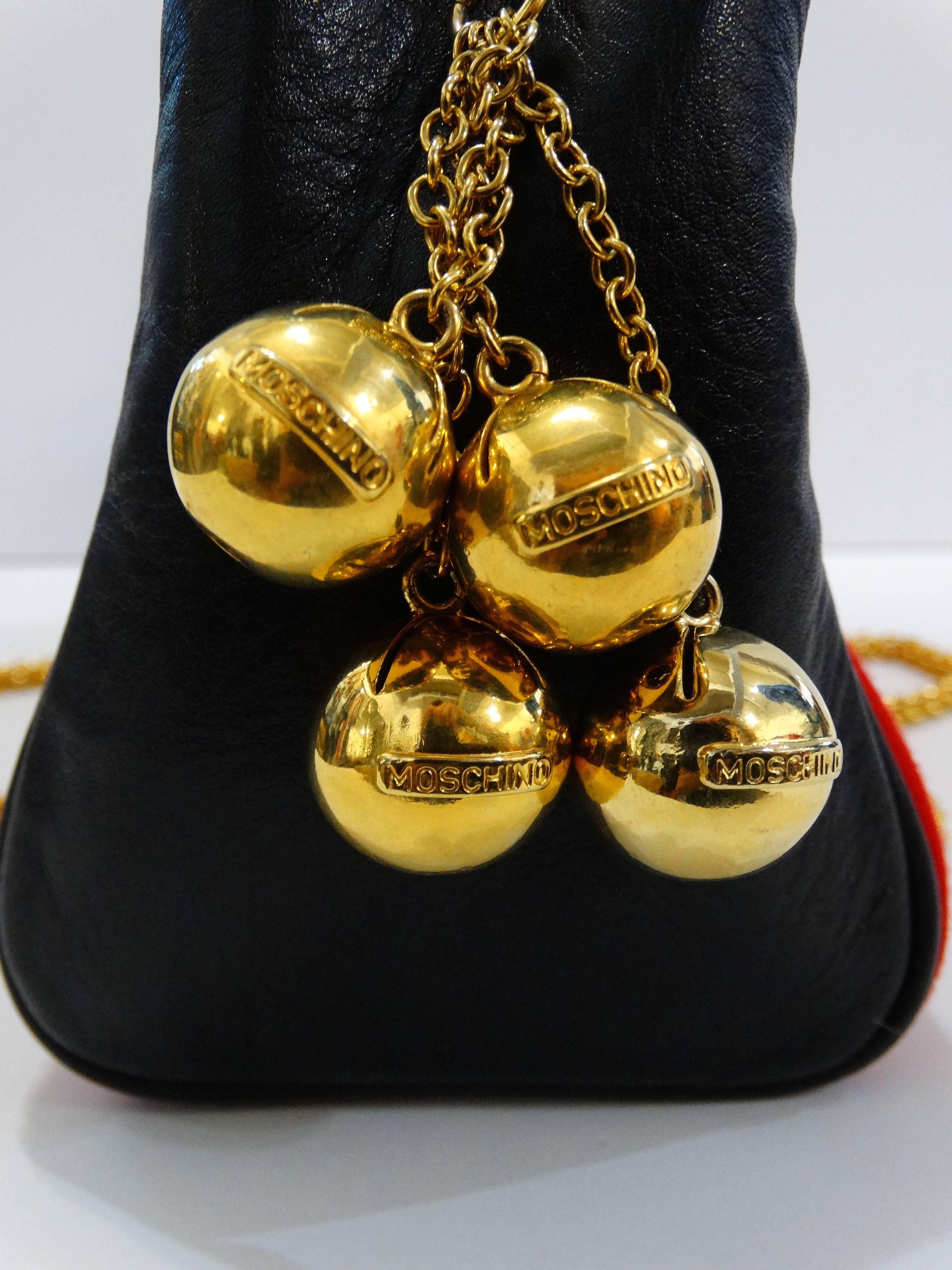 1980s Moschino Red Grommet Bag 4