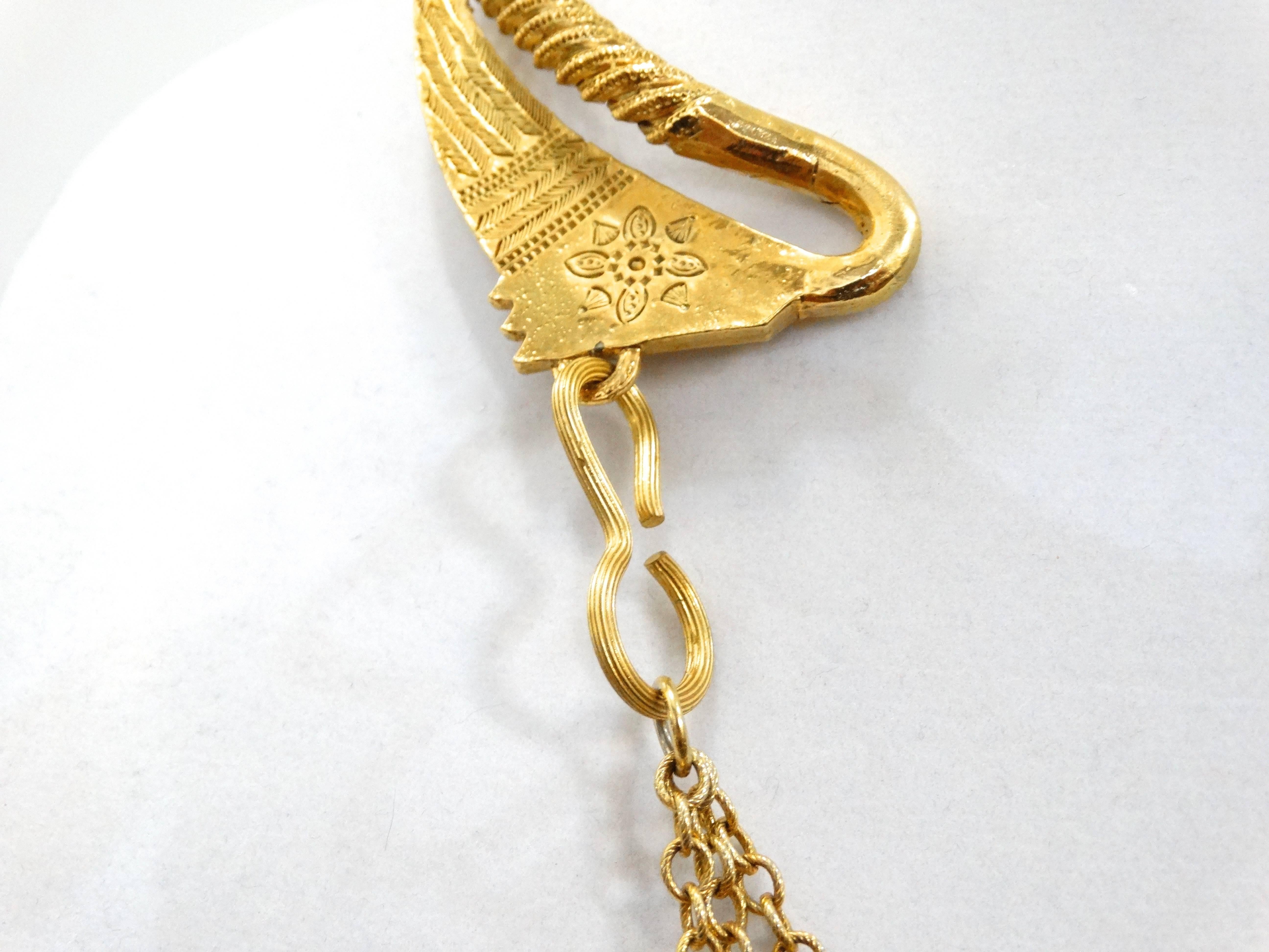 1970s Egyptian Revival Necklace Designed by Alexis Kirk  1