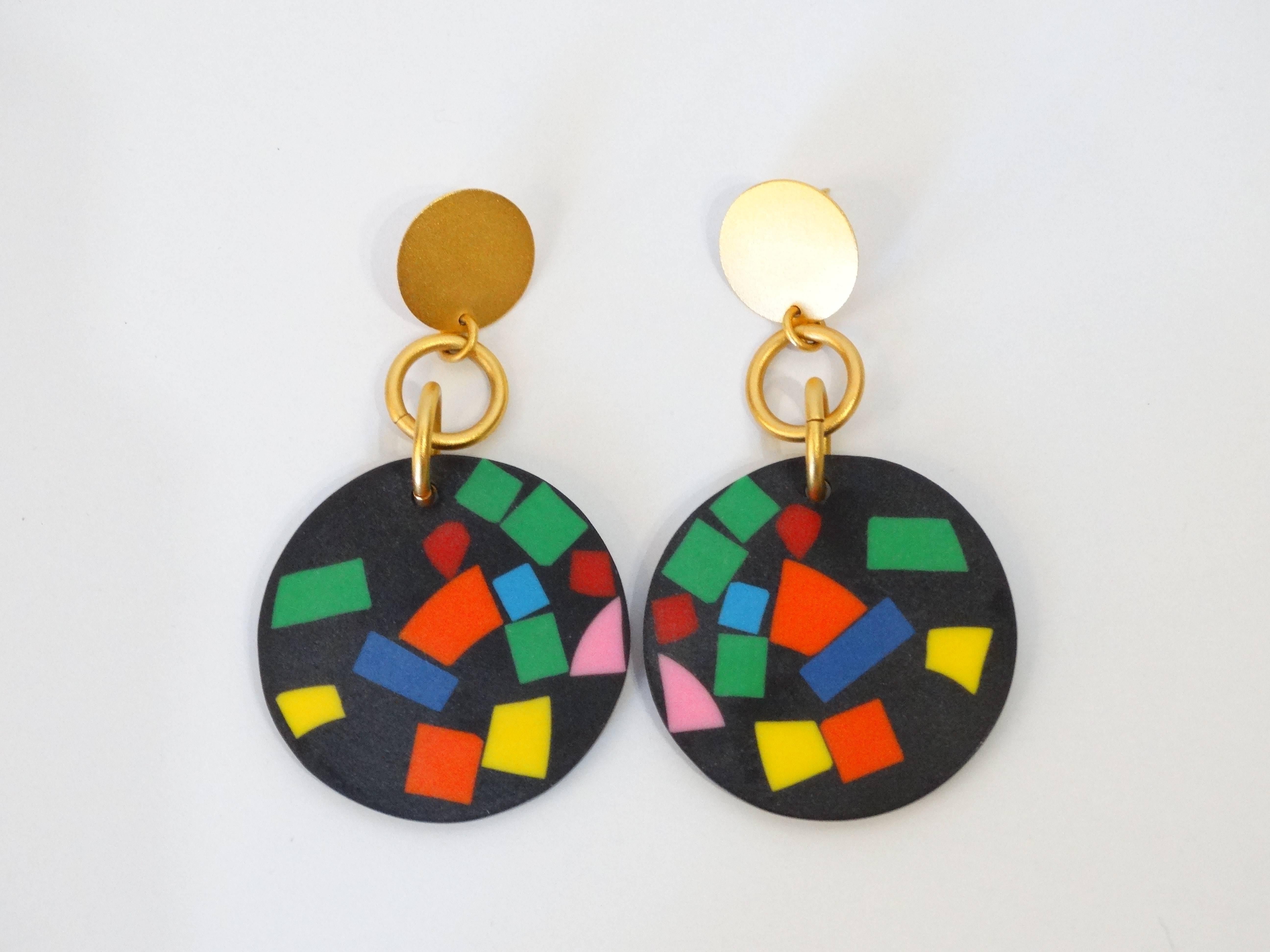 Women's or Men's 1980s Martha Sturdy Confetti Earrings