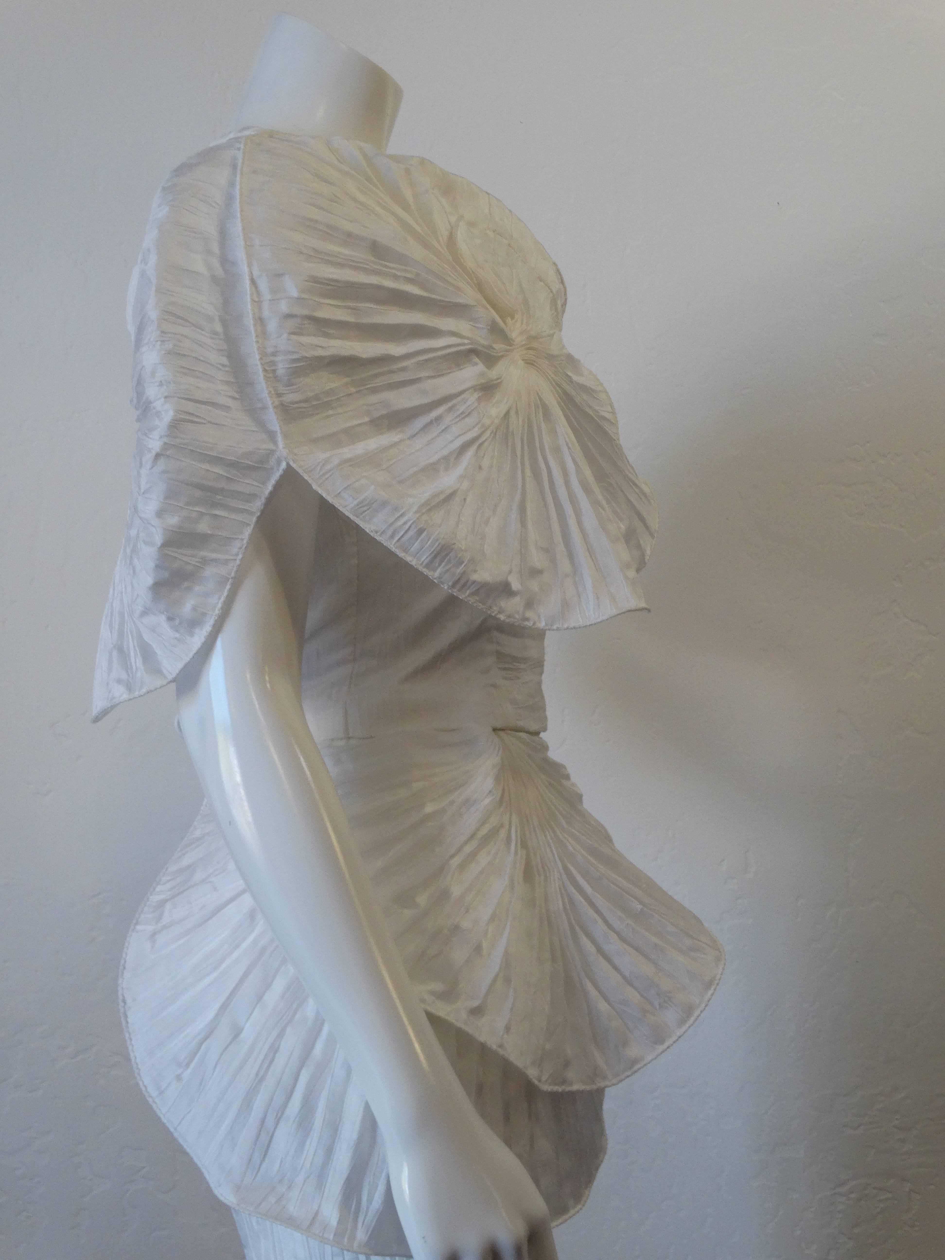 1980s Sculptural  Avant-garde Pleated Highwaist Skirt Set  2