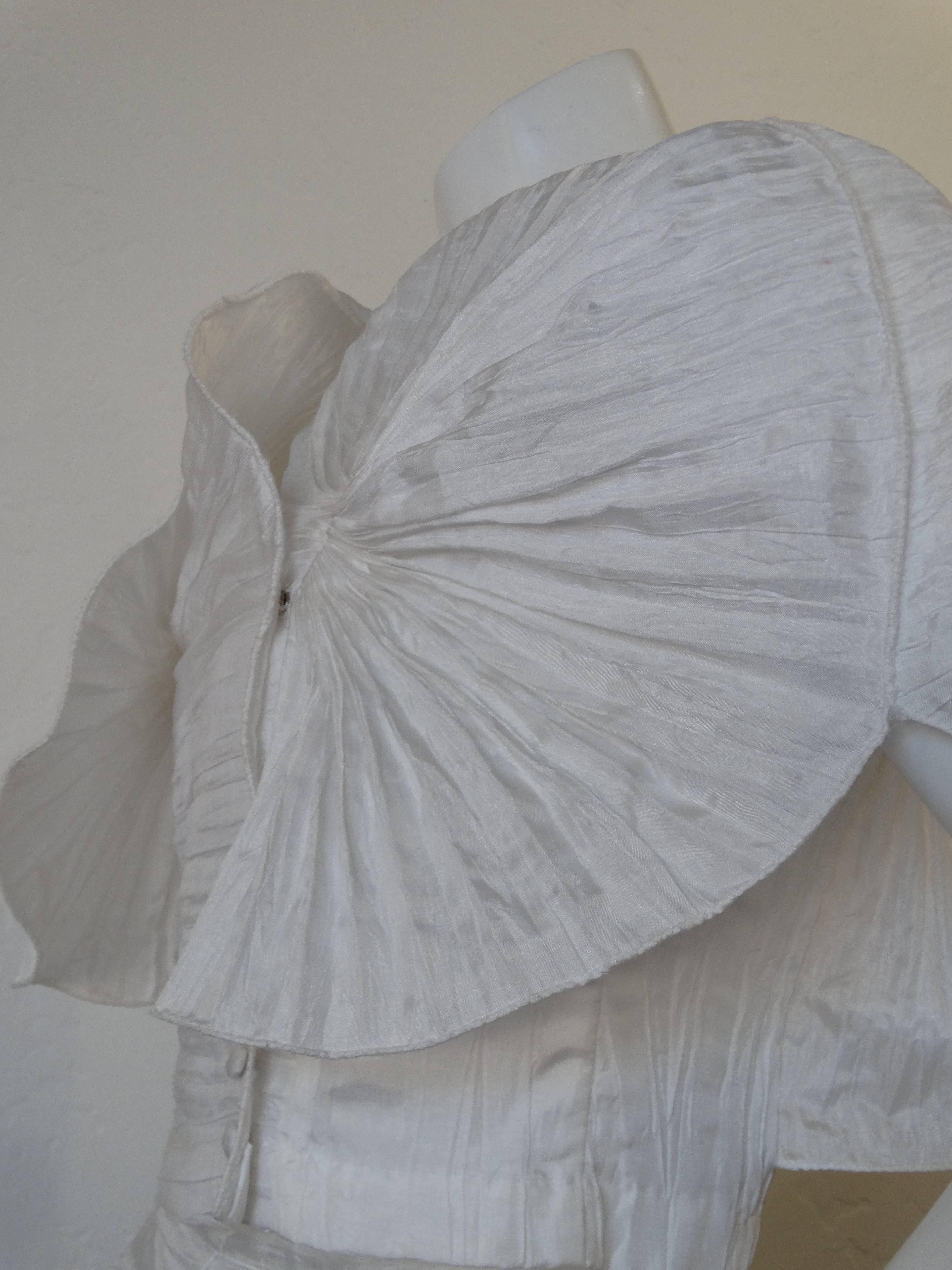 1980s Sculptural  Avant-garde Pleated Highwaist Skirt Set  5