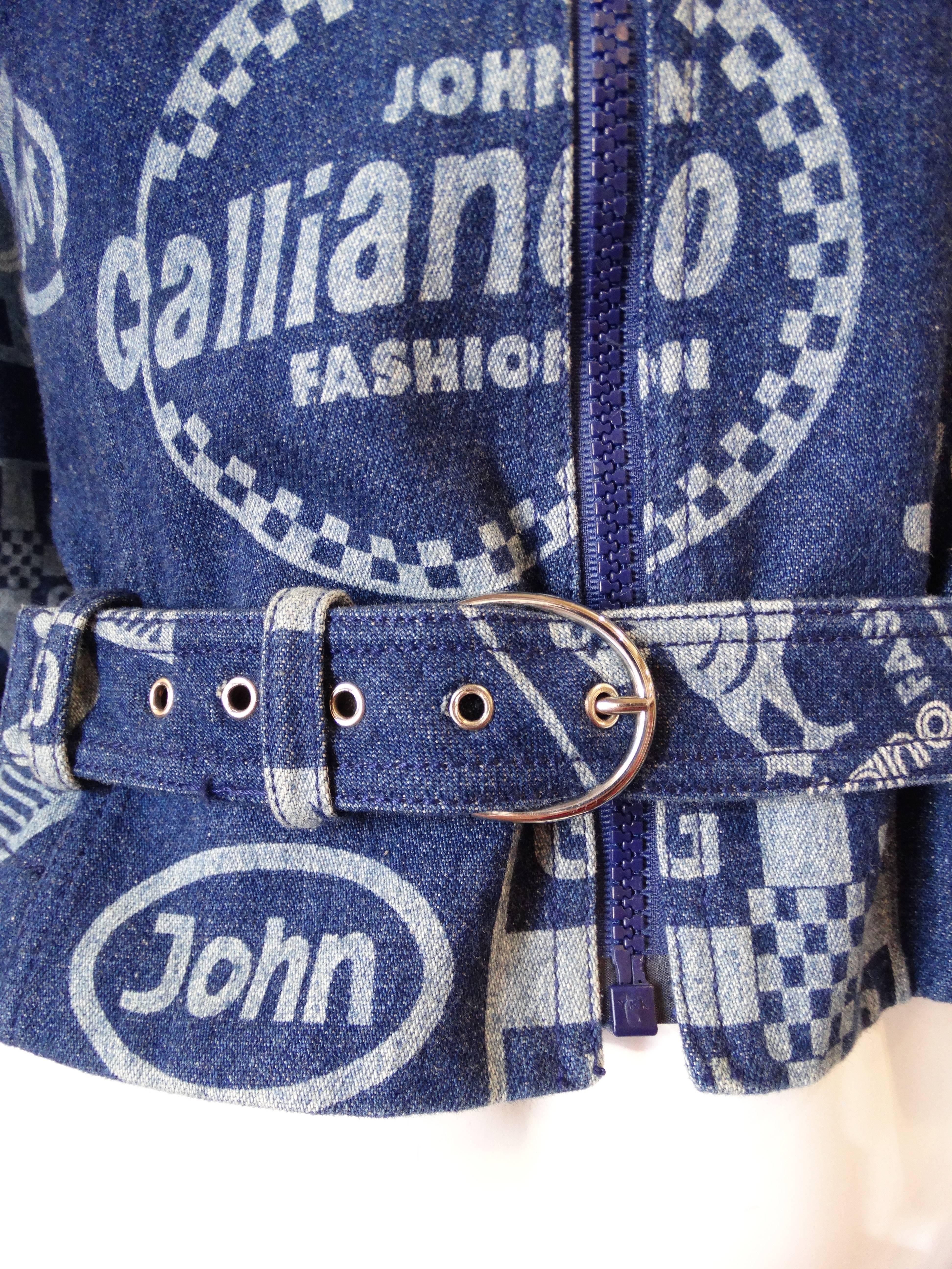 John Galliano Formula 1 Denim Moto Jacket 2