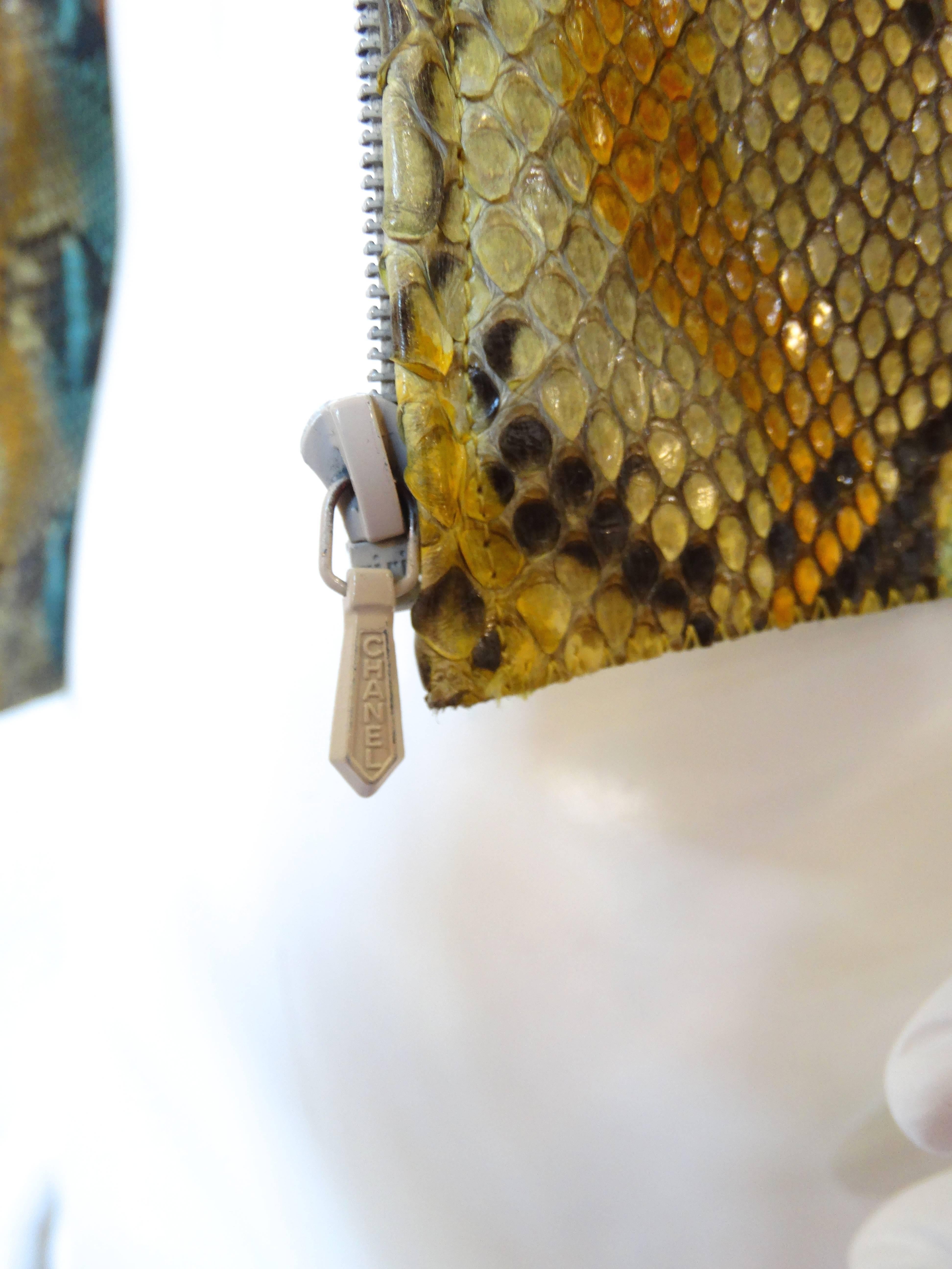 Brown Chanel Python Runway Zip-Up Jacket, 2000s