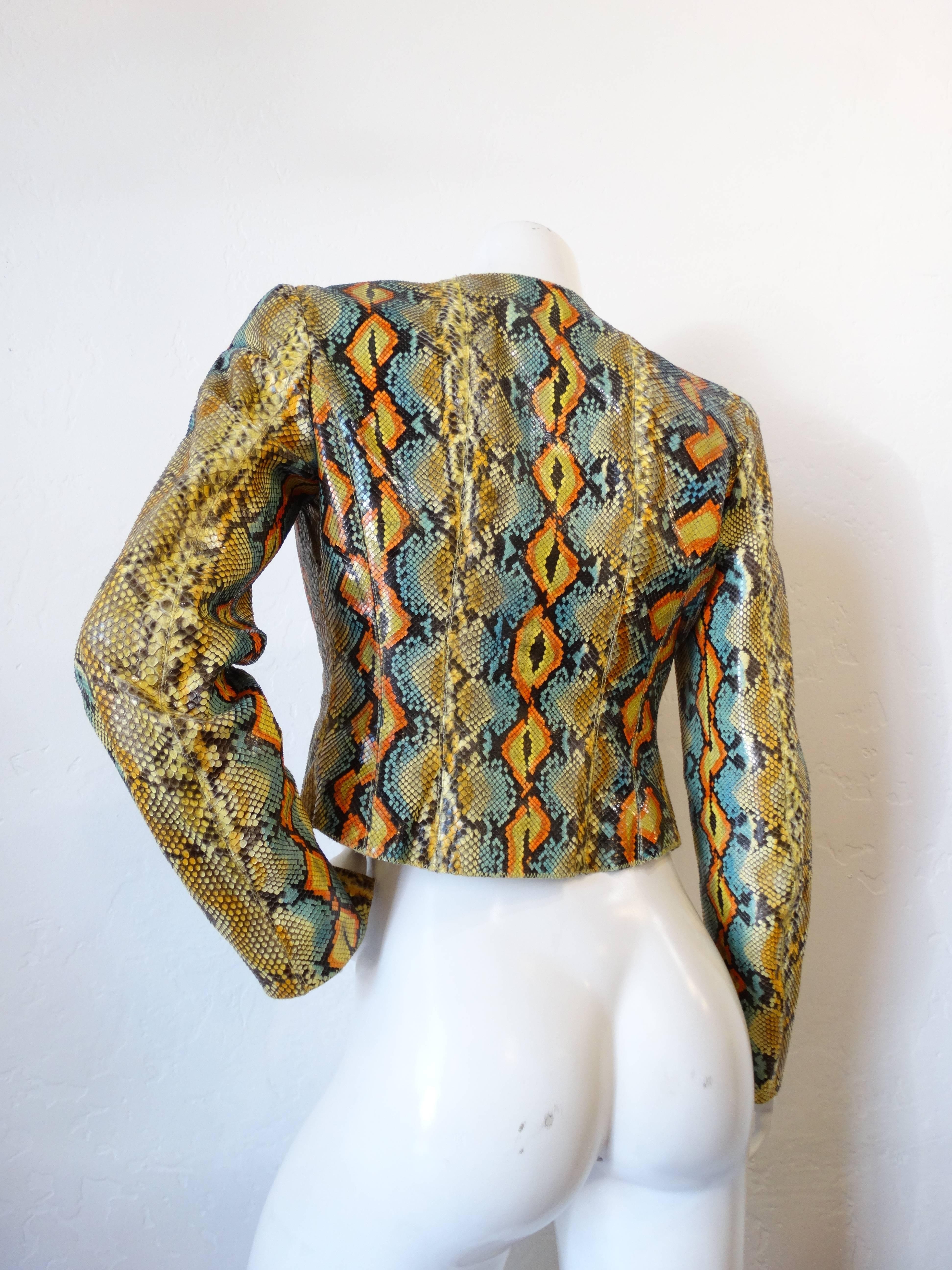Chanel Python Runway Zip-Up Jacket, 2000s 1