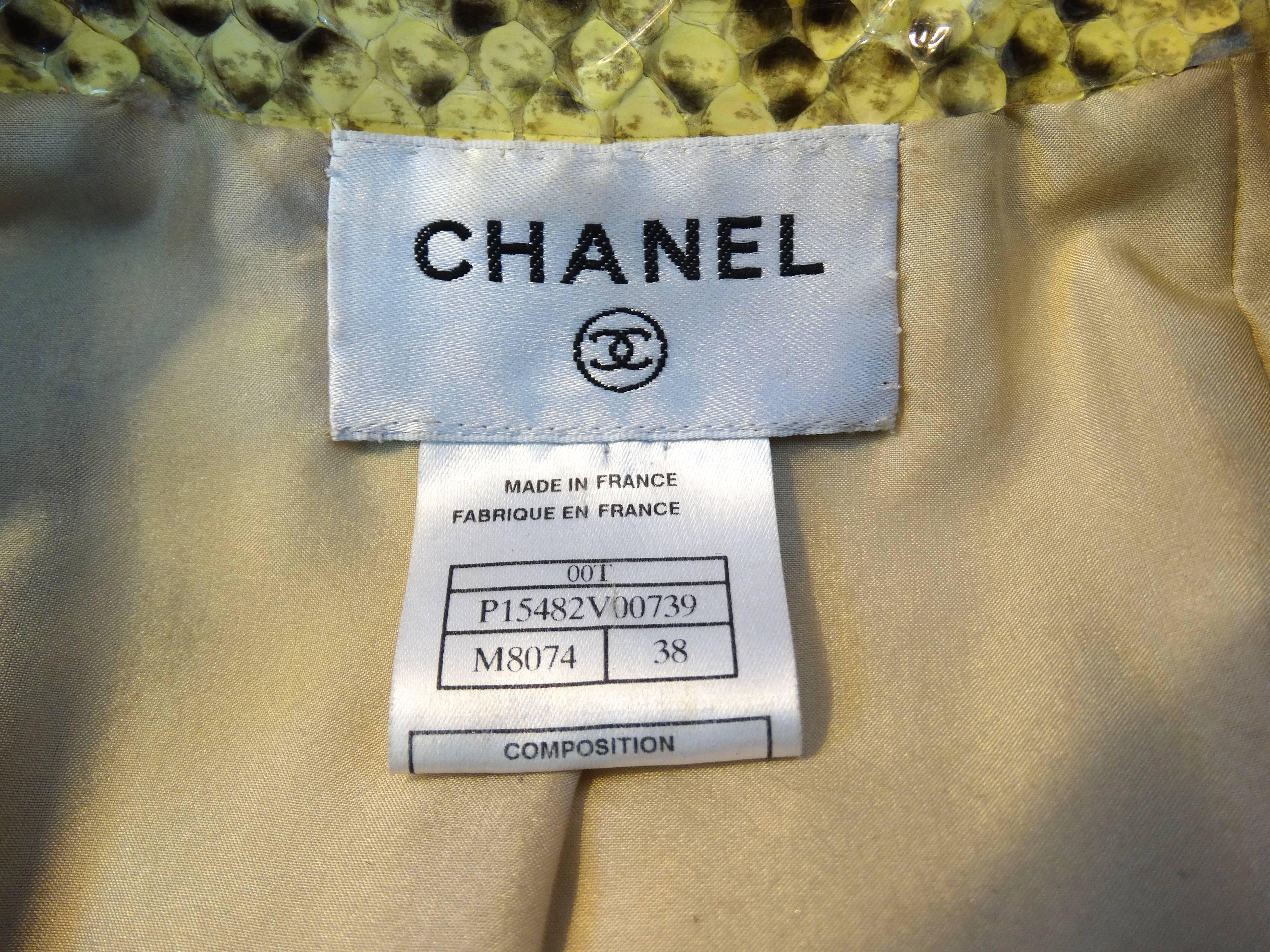 Chanel Python Runway Zip-Up Jacket, 2000s  5